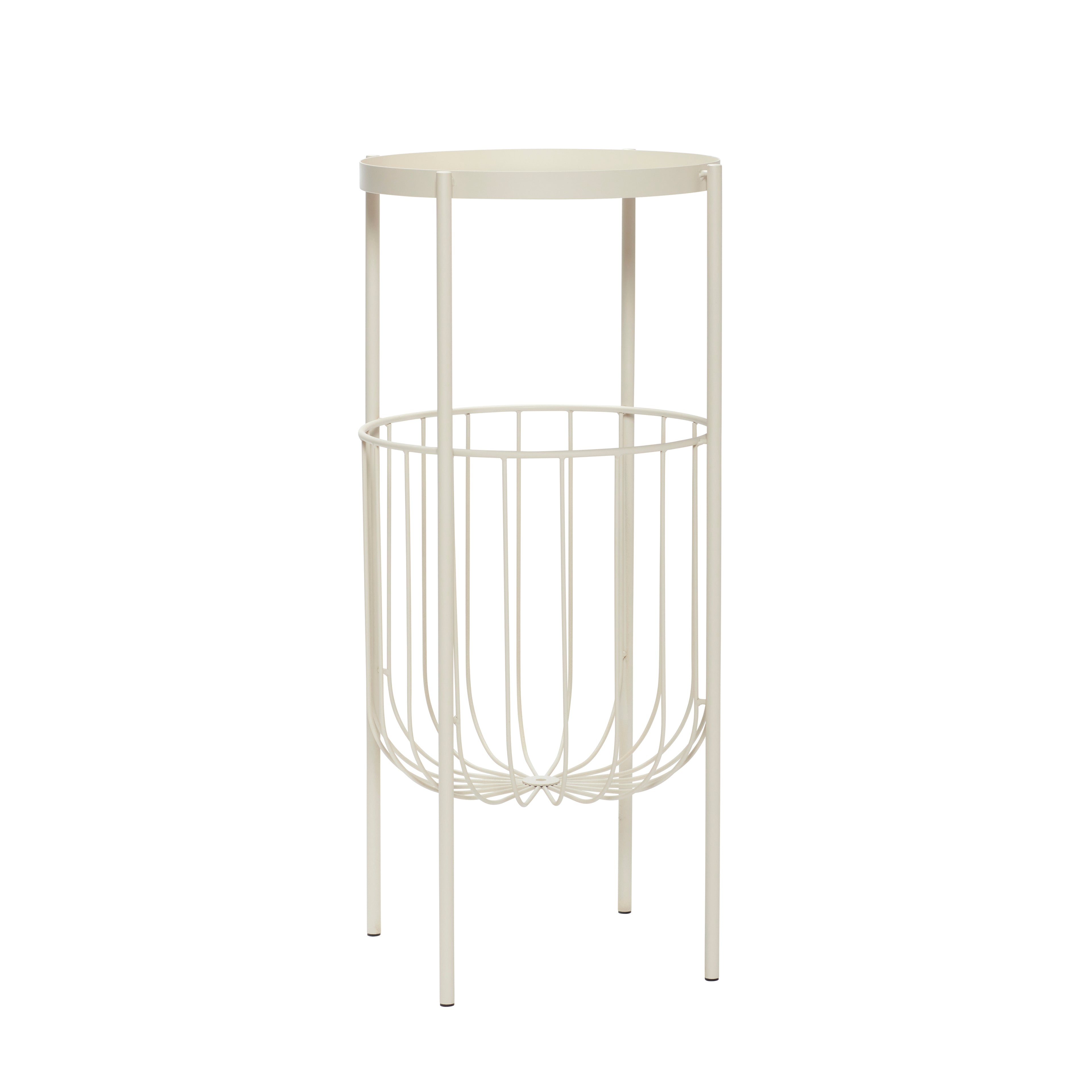 Eyrie console table round light gray - 44xH90cm