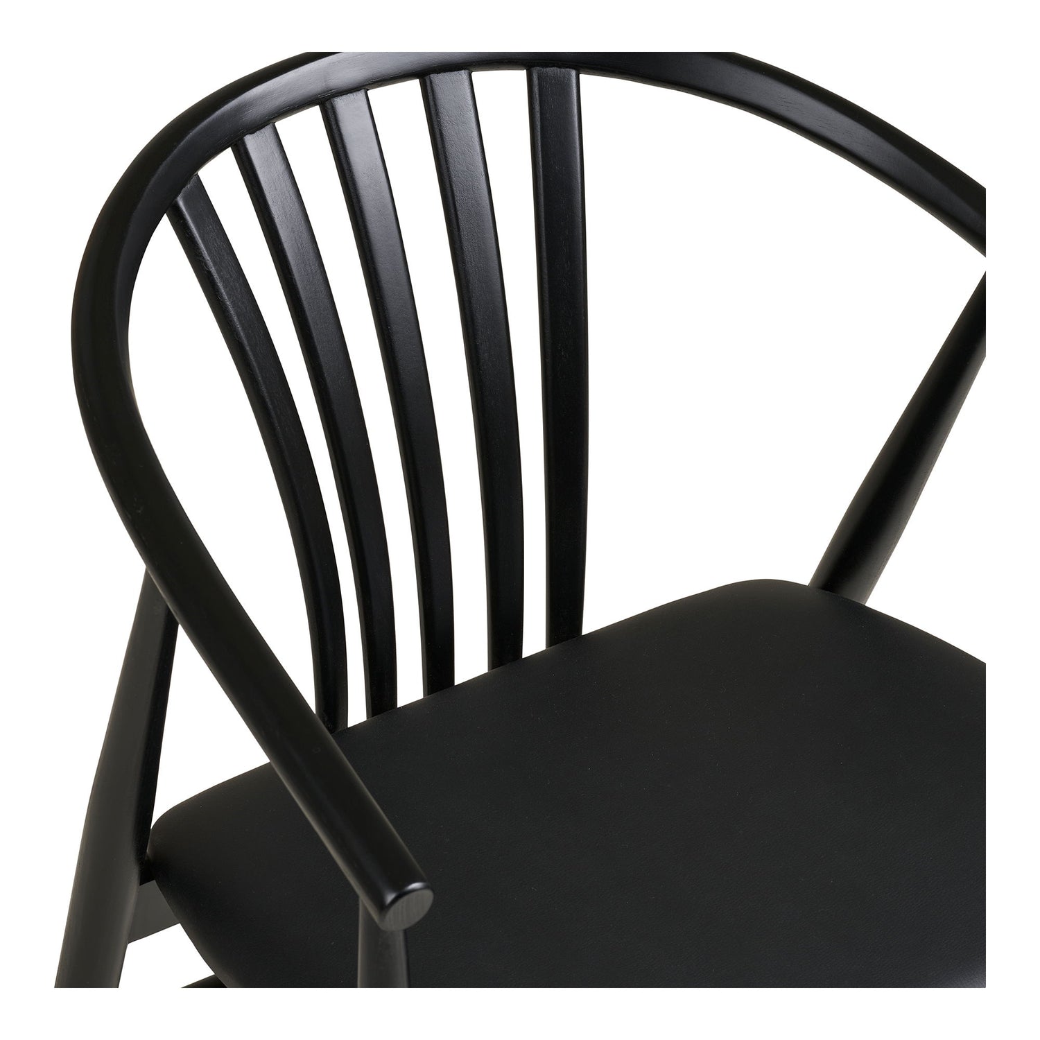 Agustin Dining Table Chair - Dining Table Chair, Beech Wood with PU Seat, Black HN1219