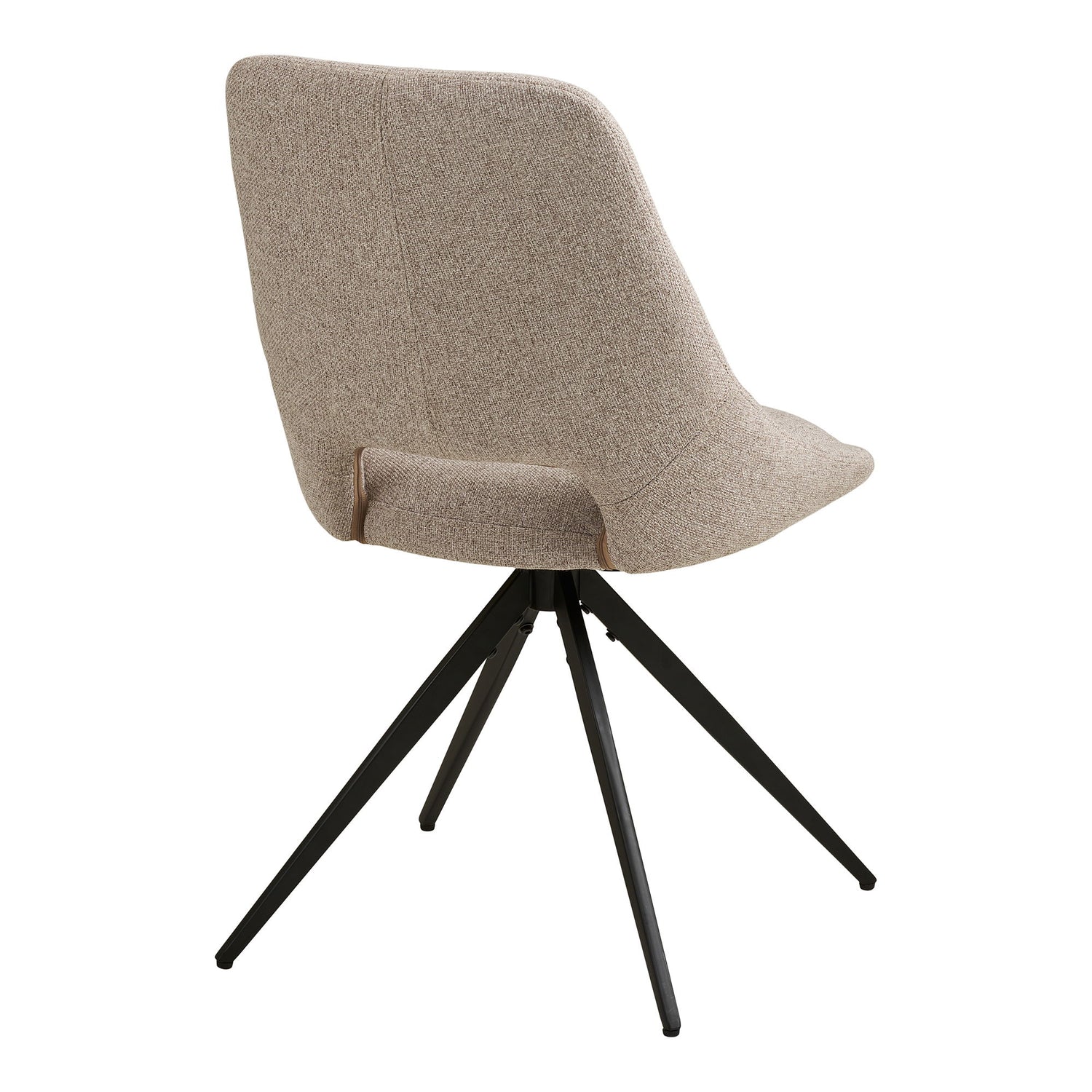 Dokka Dining table chair - Dining table chair with swivel foot, sand, black legs HN1088