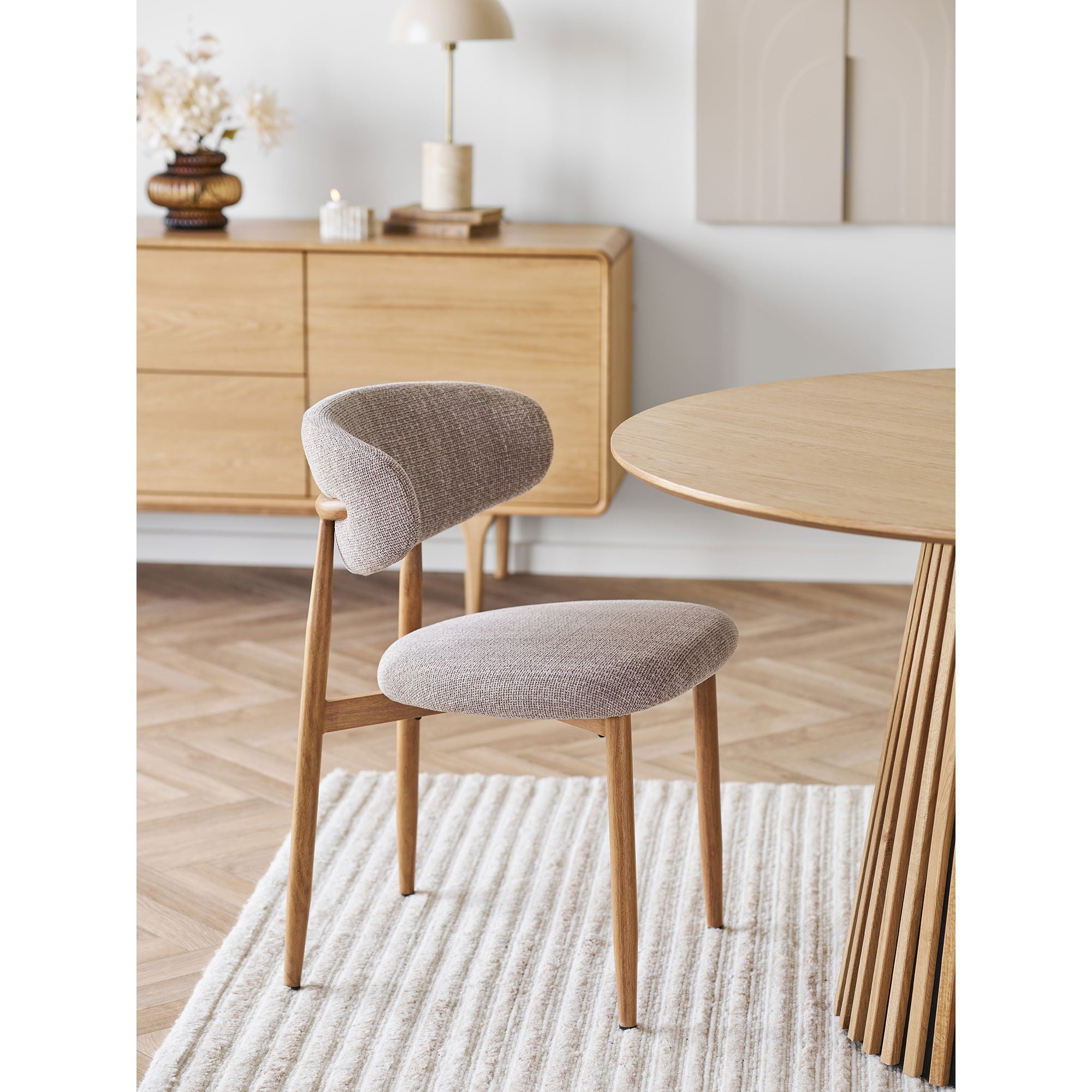Levanto Dining Table Chair - Dining Table Chair, Sand, Wooden Look Ben, Oak HN1302