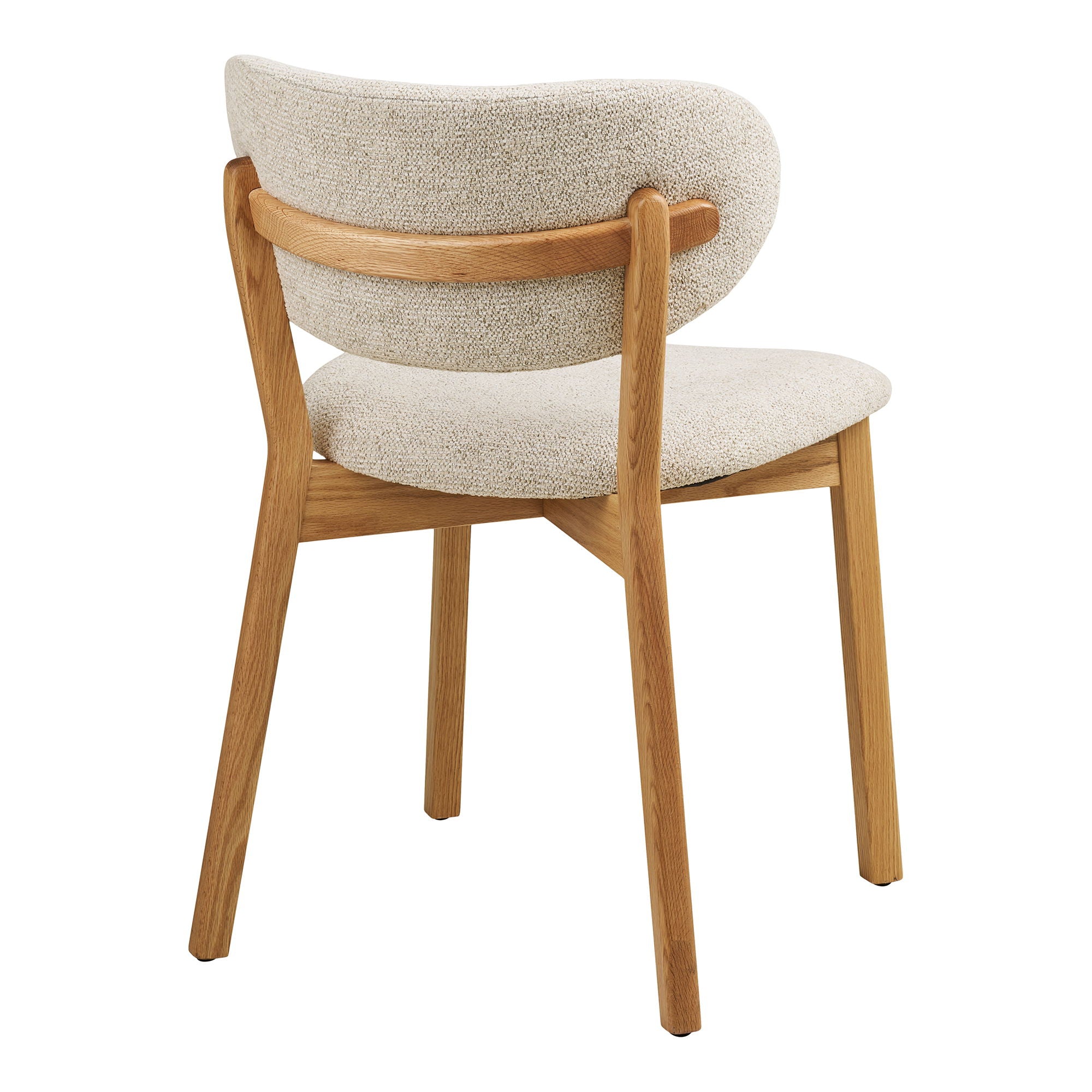 Dunkirk Dining table chair - Dining table chair, oak with fabric seat, beige HN1318