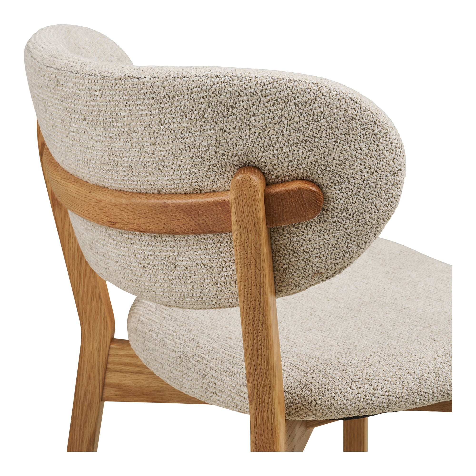 Dunkirk Dining table chair - Dining table chair, oak with fabric seat, beige HN1318
