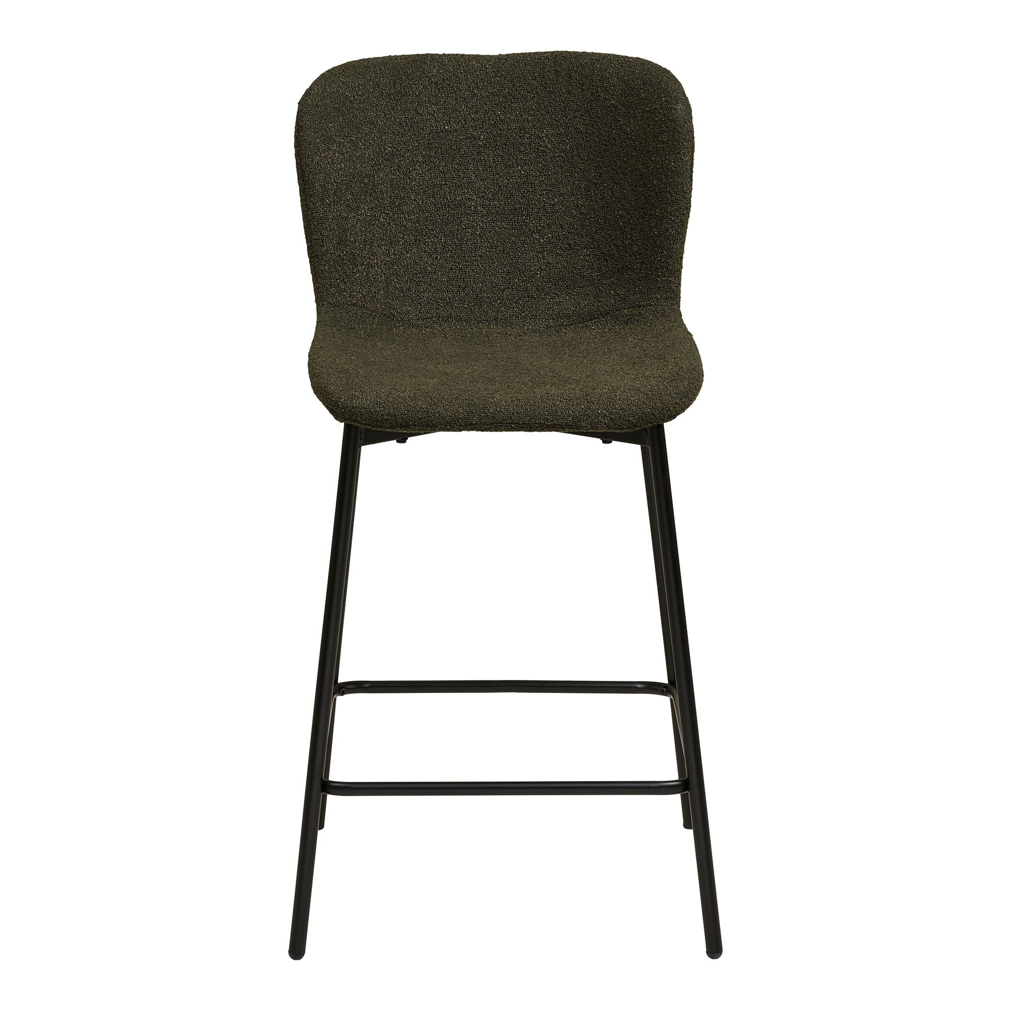 Maceda Counter chair - Counter chair, bouklé, green, black legs HN1241