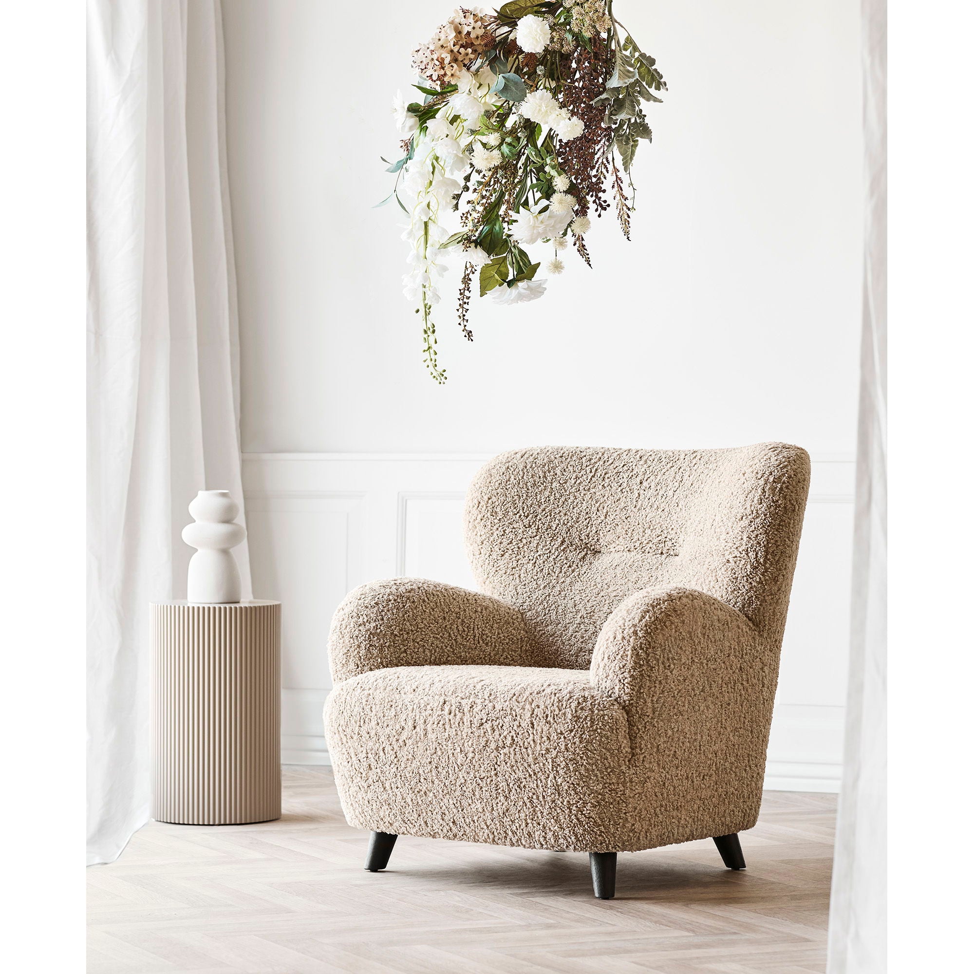 Lunaro Lounge chair - lounge chair, light brown, HN1265