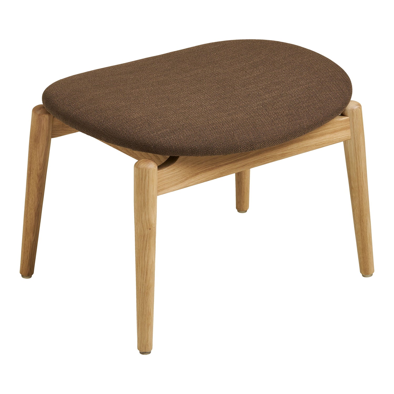 Olvera set - lounge chair and footstool, nature/brown HN1084