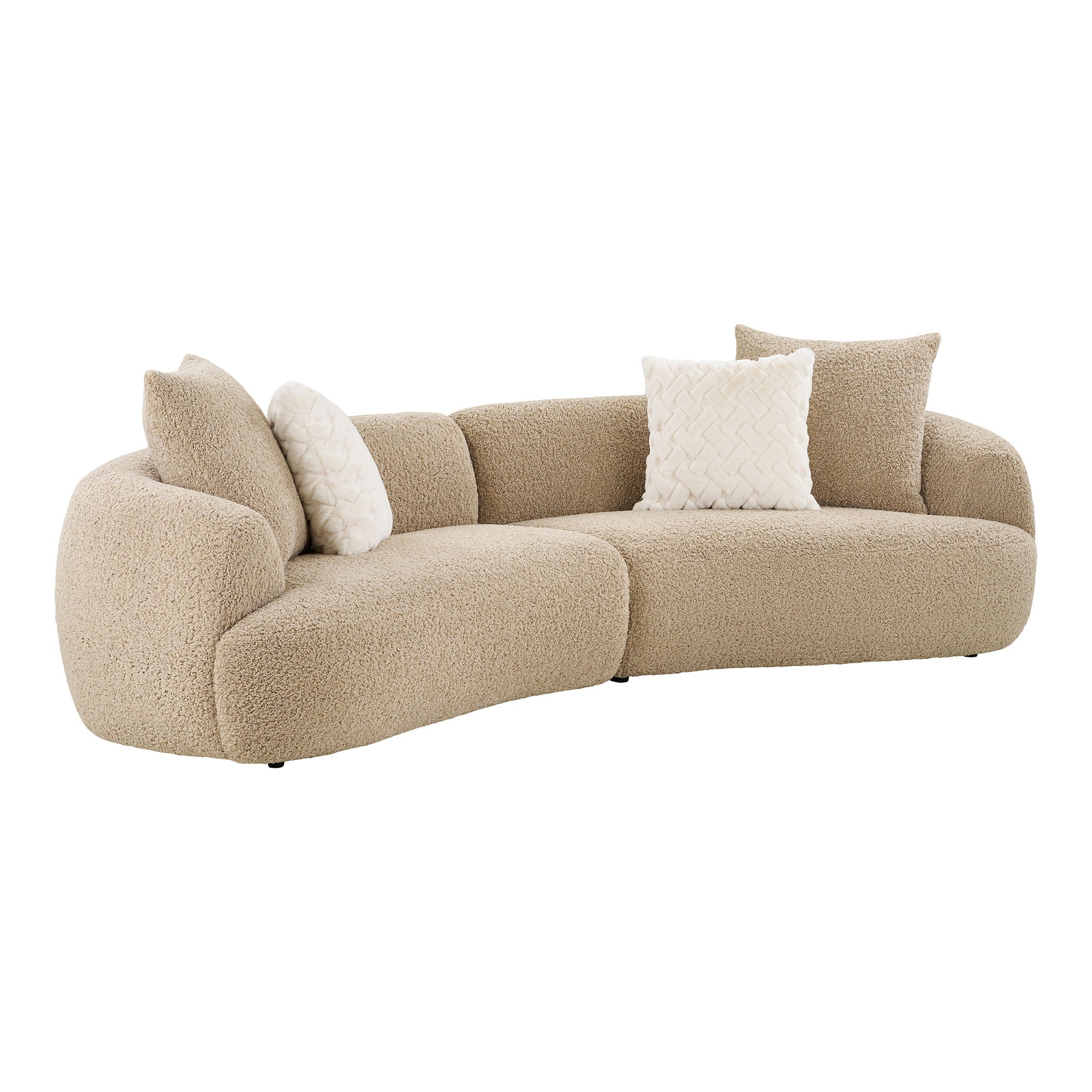 Dali Sofa - Sofa with 4 cushions, light brown