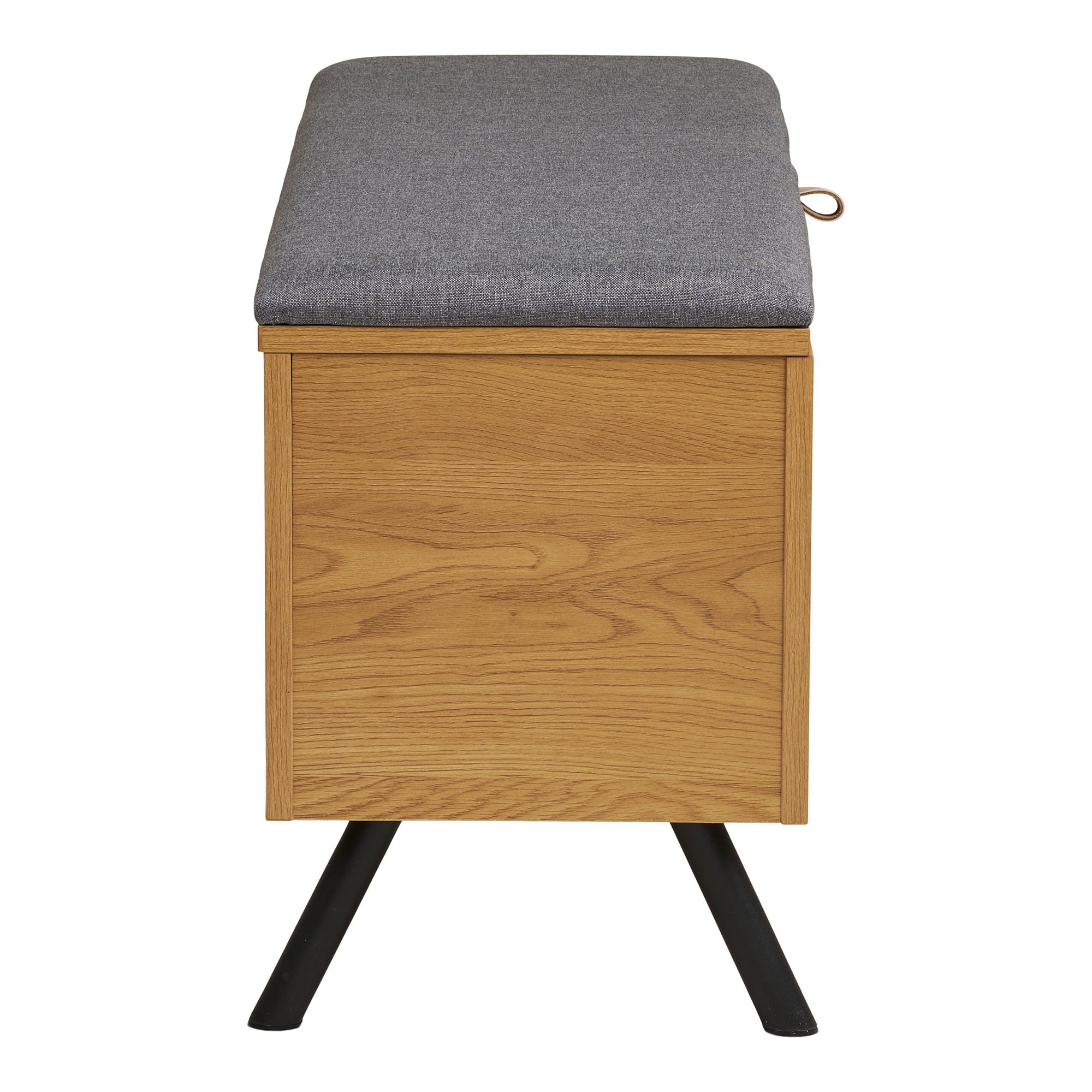 Barco bench with storage - bench with storage, oak look 92x33x48 cm