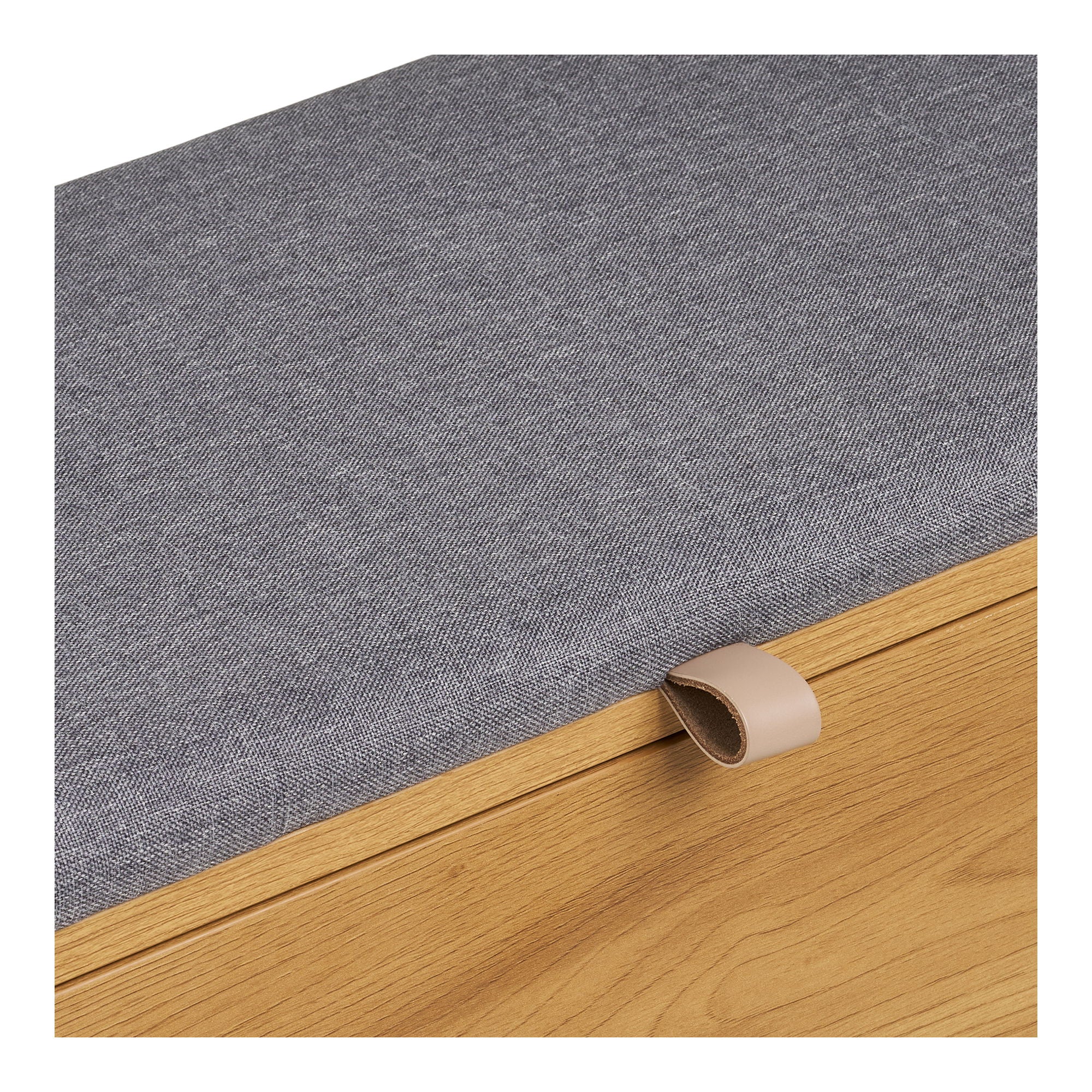Barco bench with storage - bench with storage, oak look 92x33x48 cm