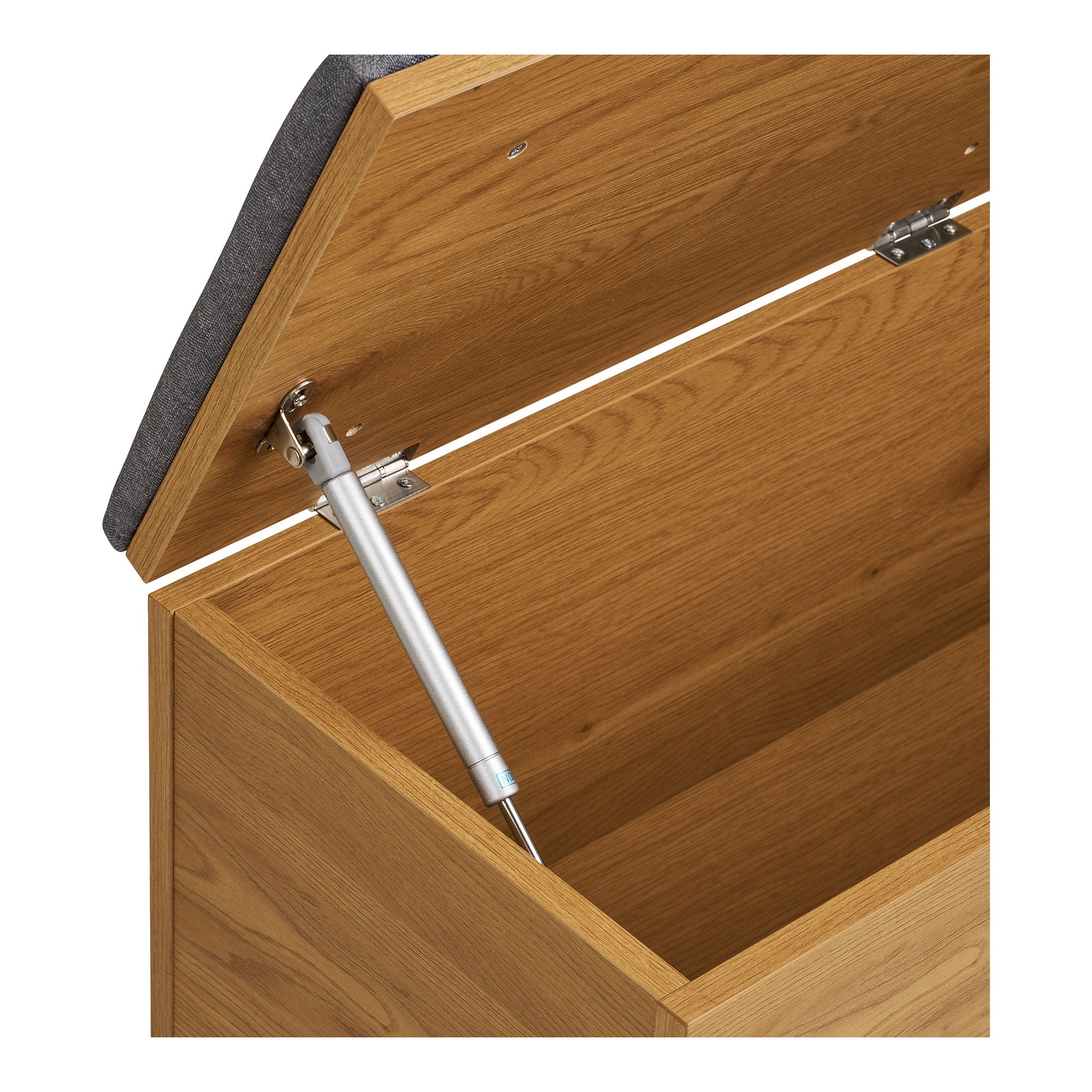 Barco bench with storage - bench with storage, oak look 92x33x48 cm