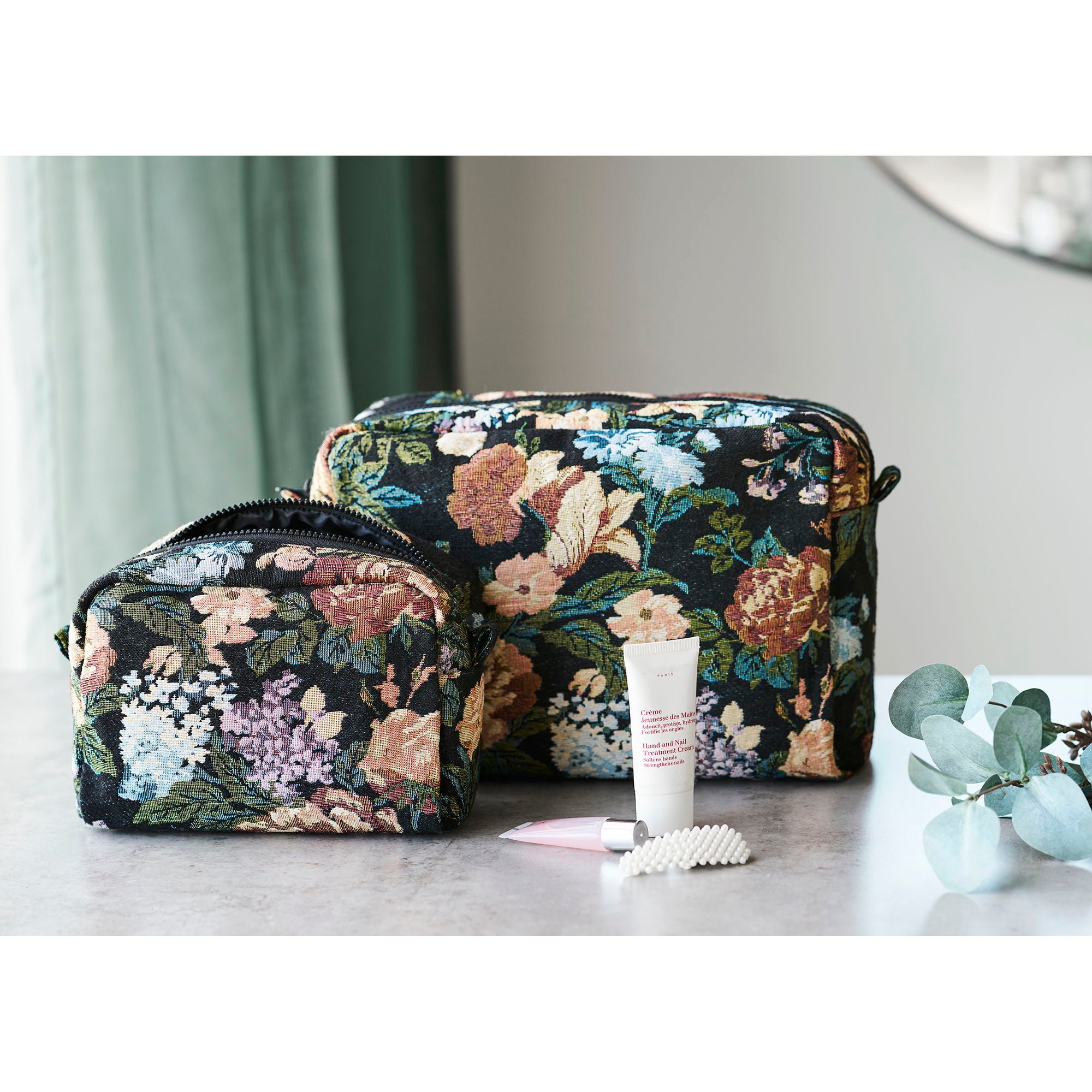 Zoe toilet bag - toilet bag, black mix set of 2