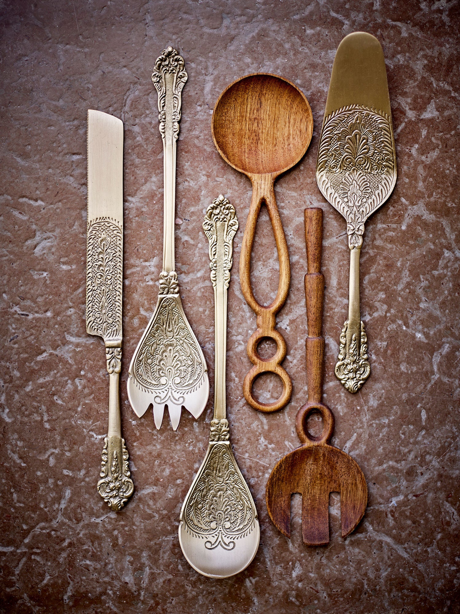 Bloomingville Kalima cake spade, brass, brass