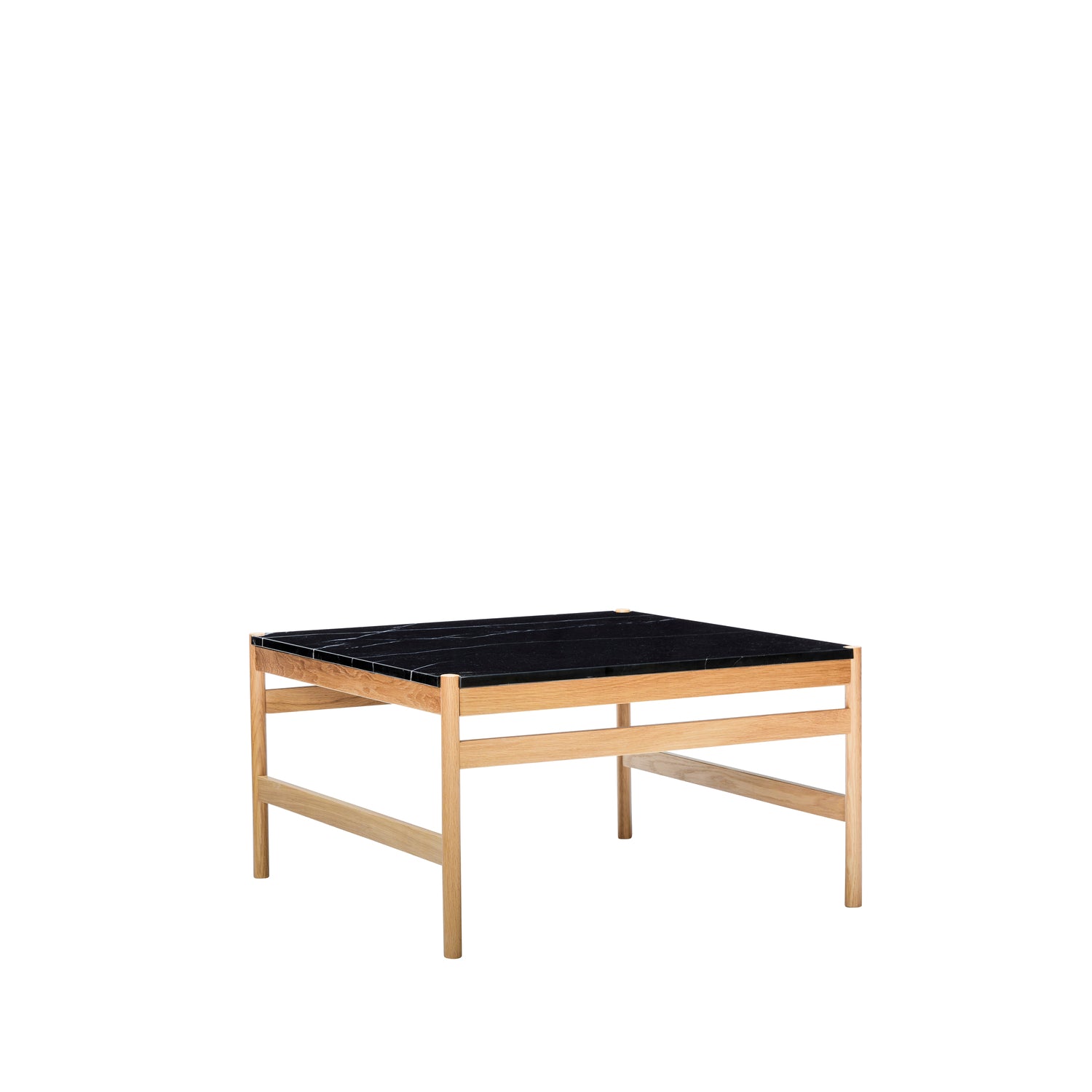 Raw Coffee Table Black/Natural - 80x80xh45cm