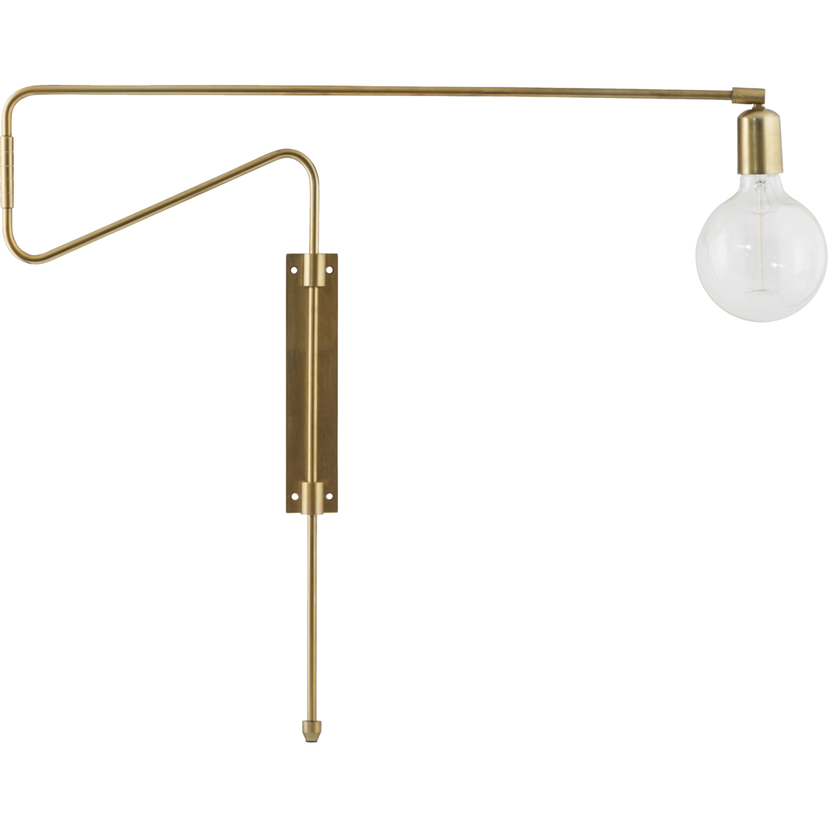 Wall lamp, HDSWing, brass