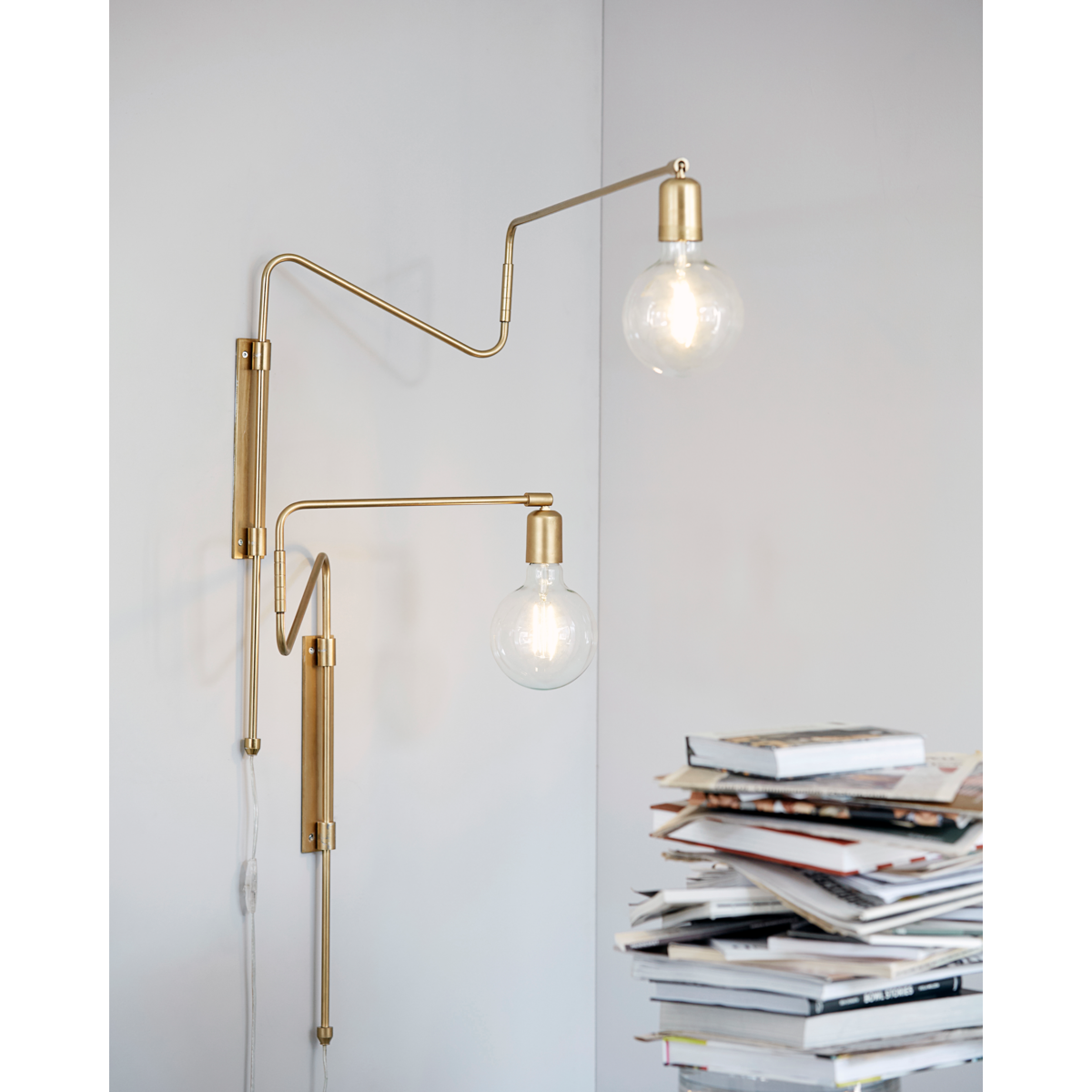 Wall lamp, HDSWing, brass