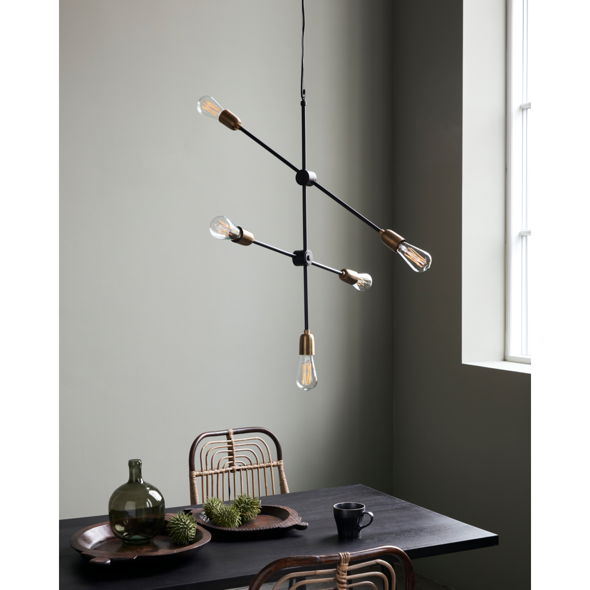 Lamp, HDMolecular, black; brass