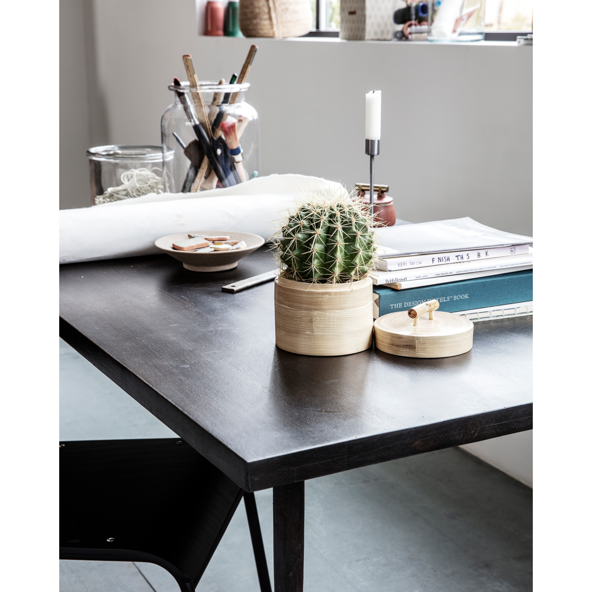 House Doctor - Dining table, HDSlated, Black
