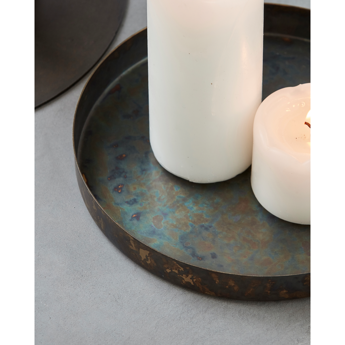 Tray, hdella, antique brown