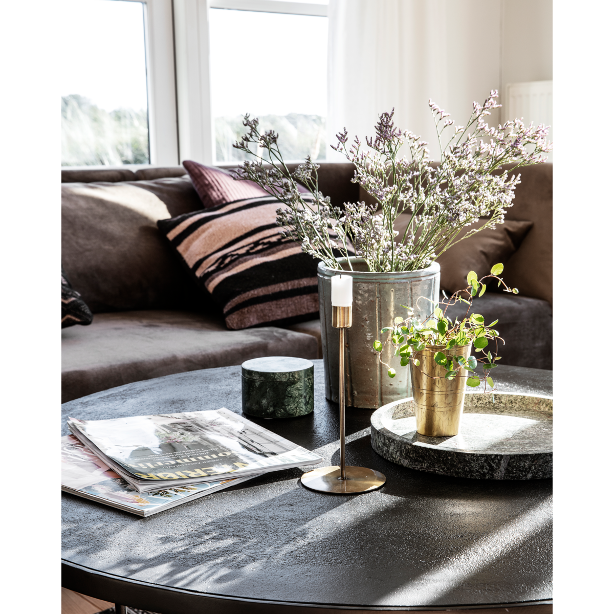 Candlestick, Hanit, Antique Brass