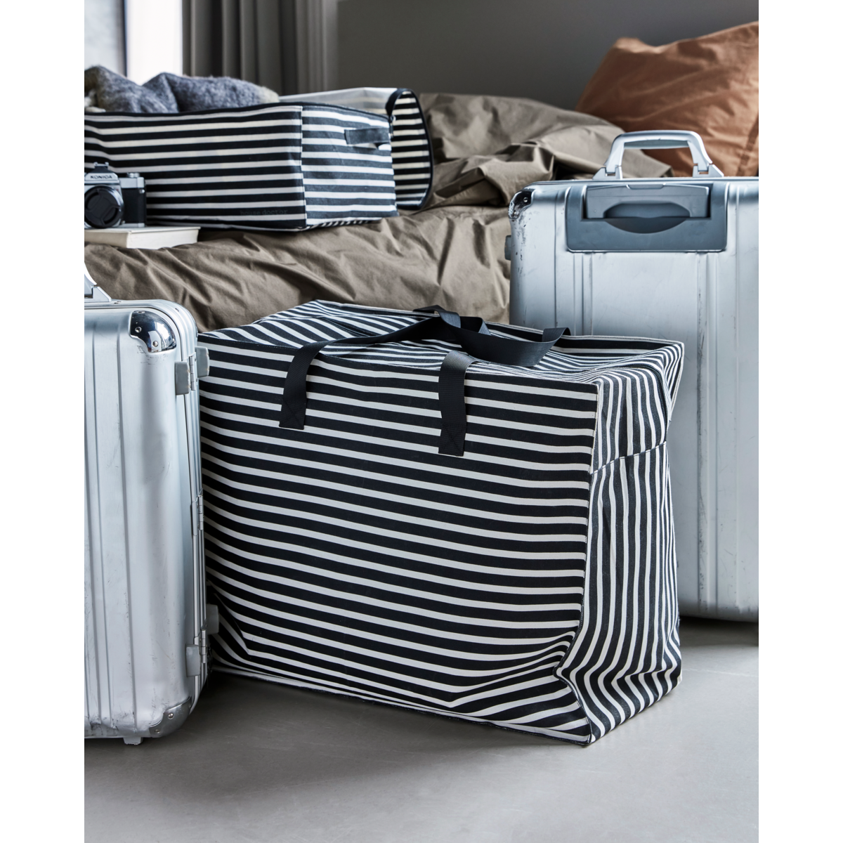 Storage, Hdleaf, Black; Raw White