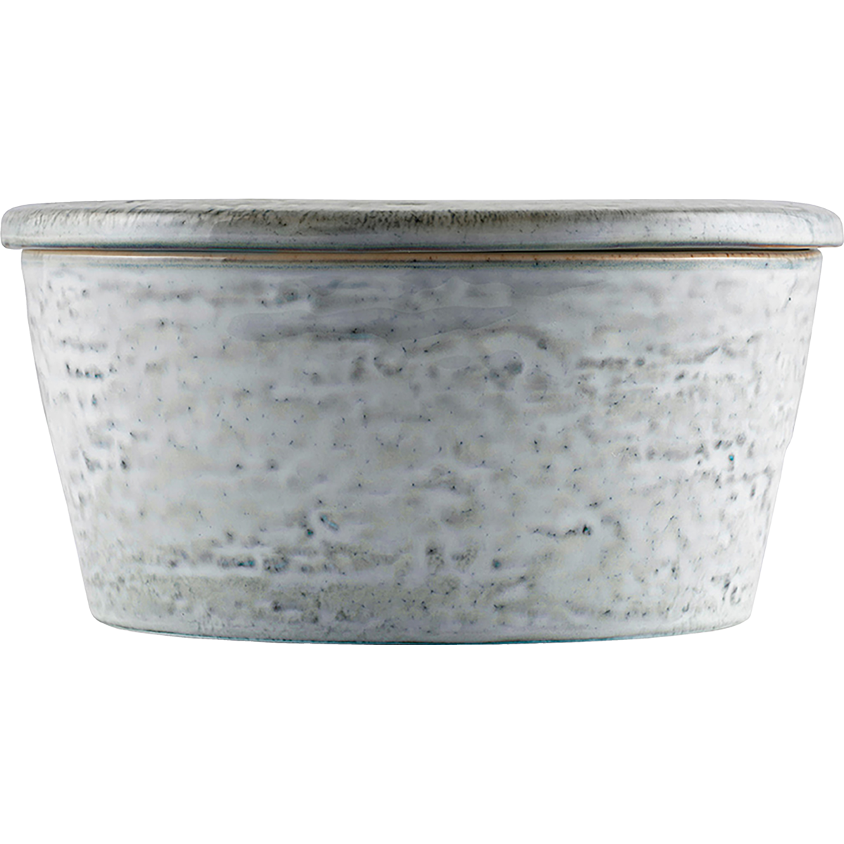 Storage with lid, rustic, gray; blue