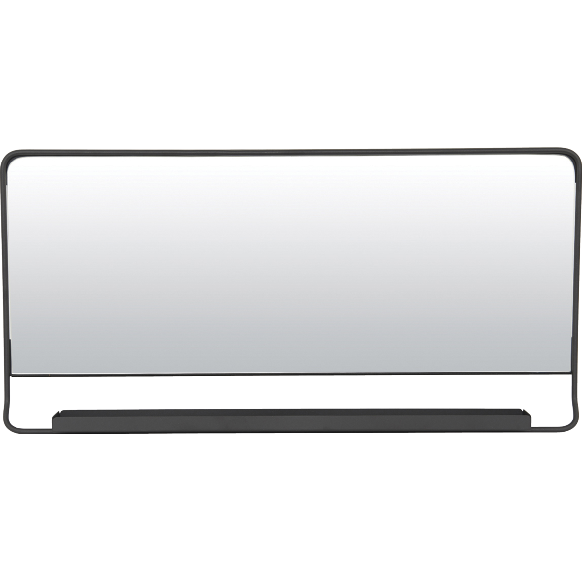 Mirror with shelf, HDChic, Black