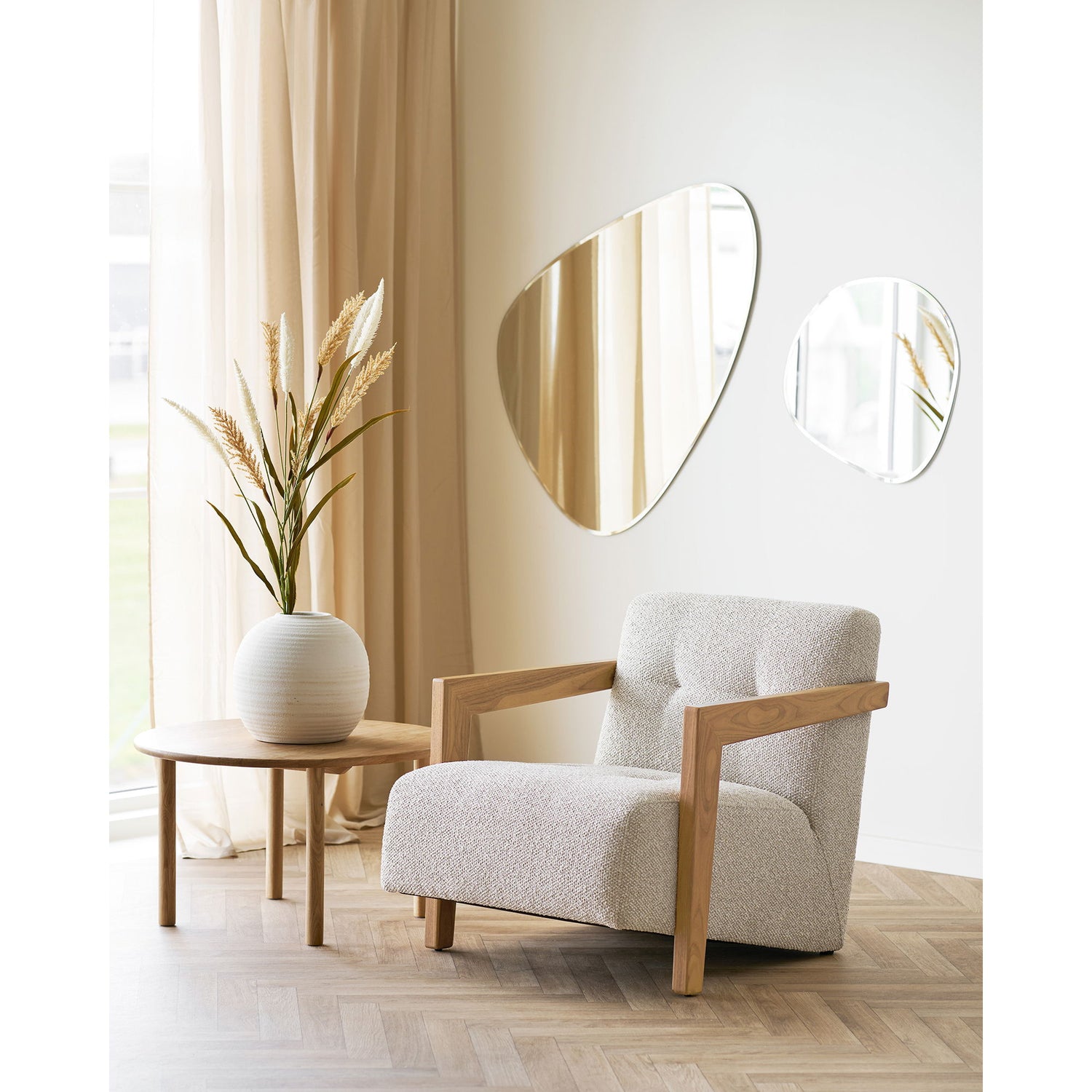 Jena Coffee Table - Coffee Table, Oak, Nature Ø70x40 cm