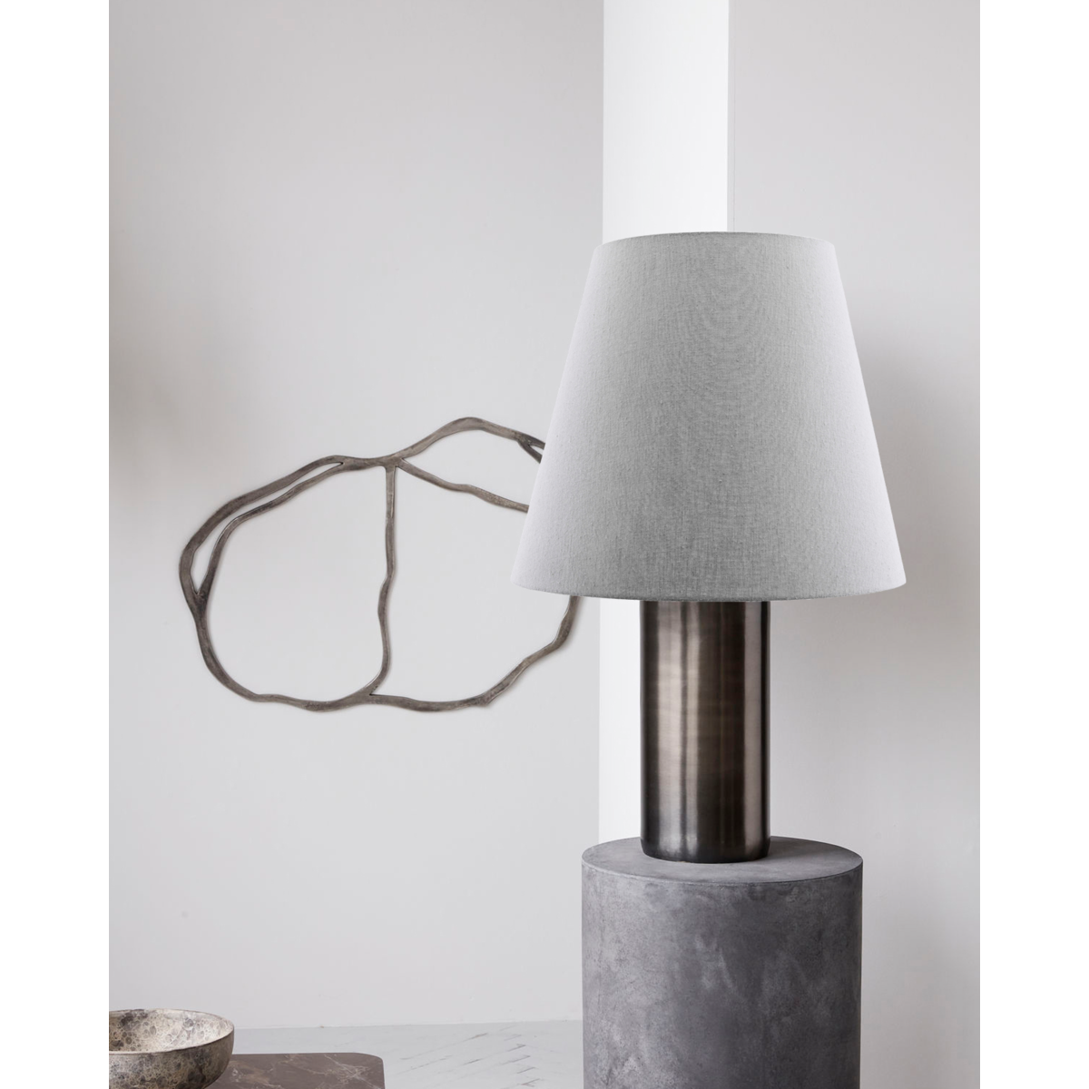 Lamp foot, hdbakora, antique metallic