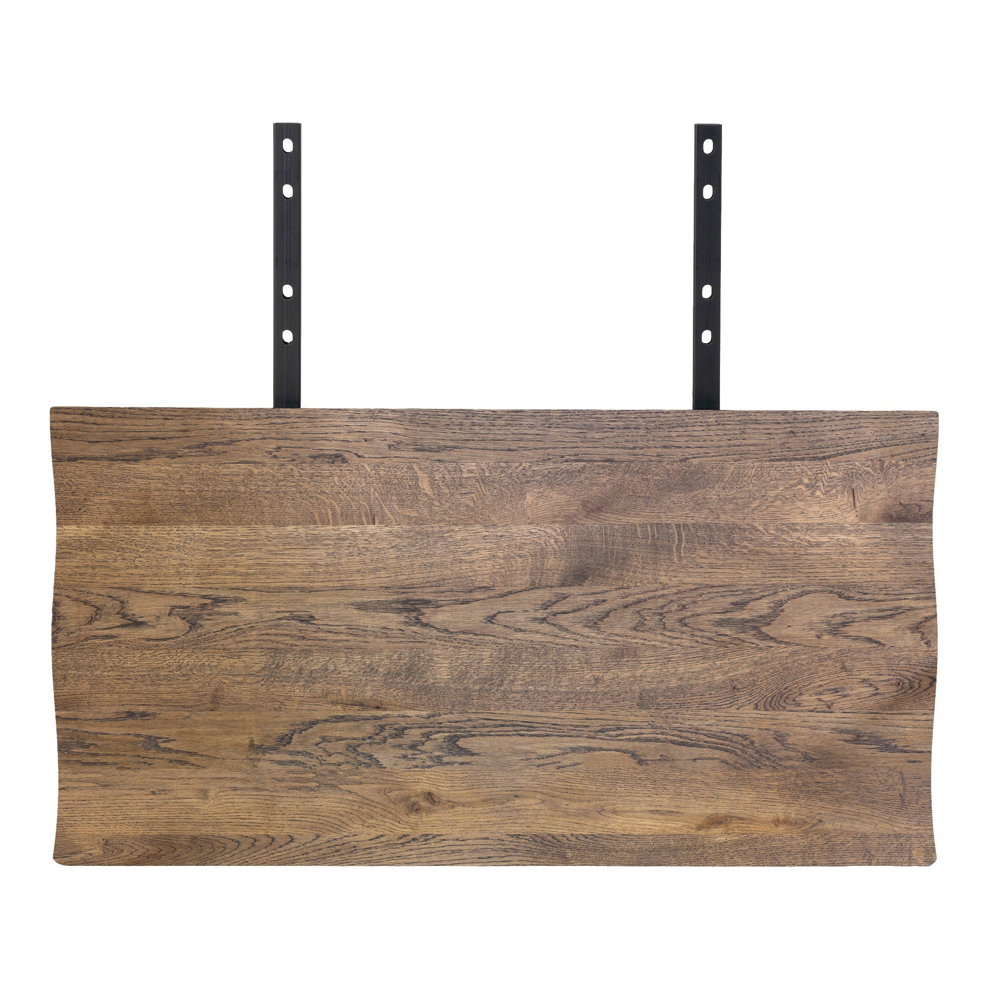 Additional plates For Toulon Table - Wavy edge - Set of two additional plates in smoked oiled oak with wavy edge