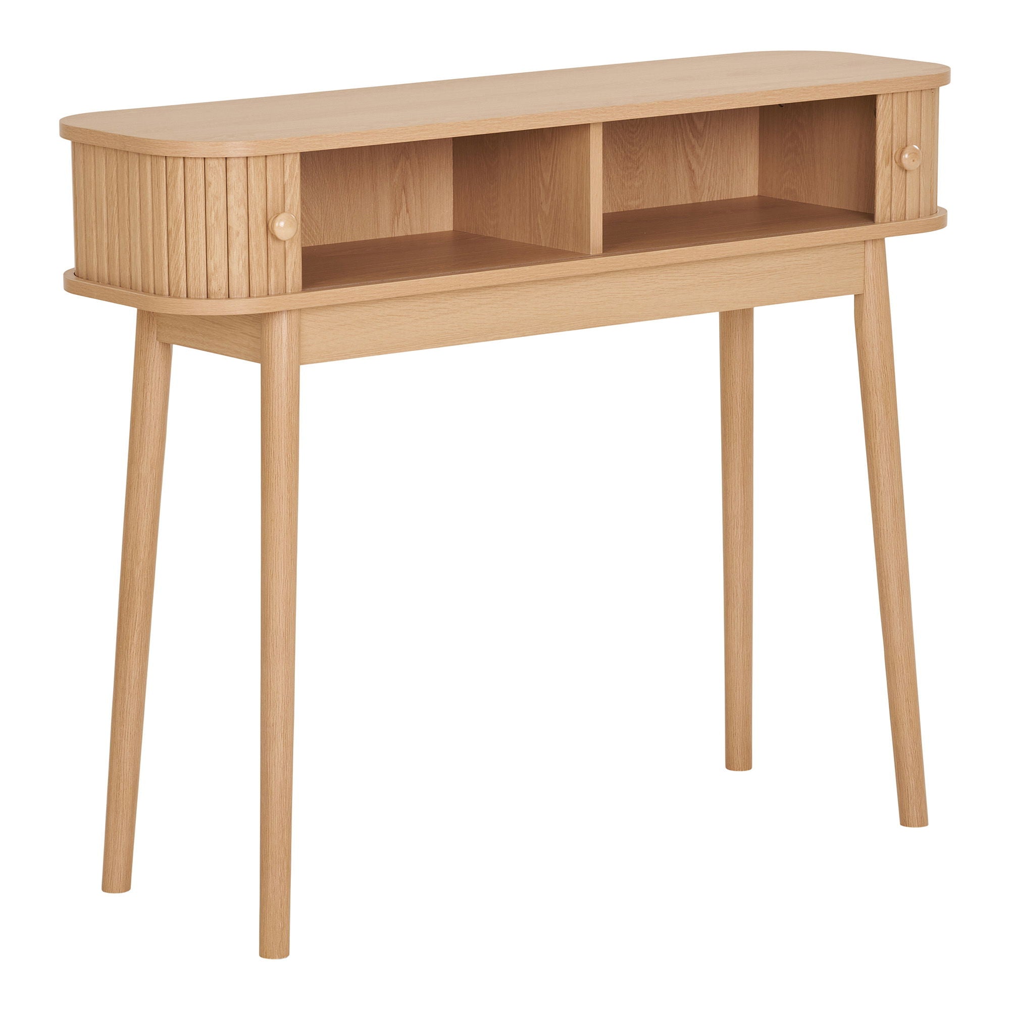 Console table, 2 doors, natural<br>100x30x80 cm