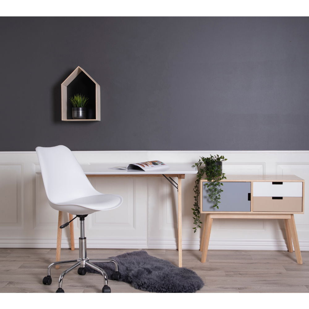 hvid og natur 120x60x75 cm