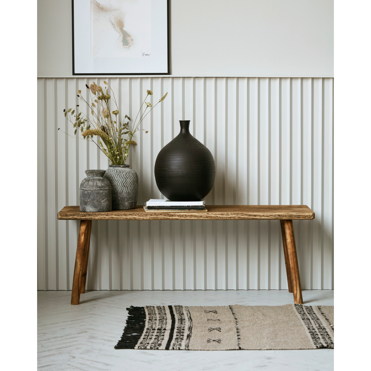 Bench, hdnadi, natural 120x43 cm