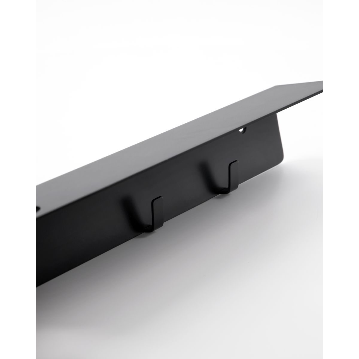 Bottle suspension with hooks, brushed black finish