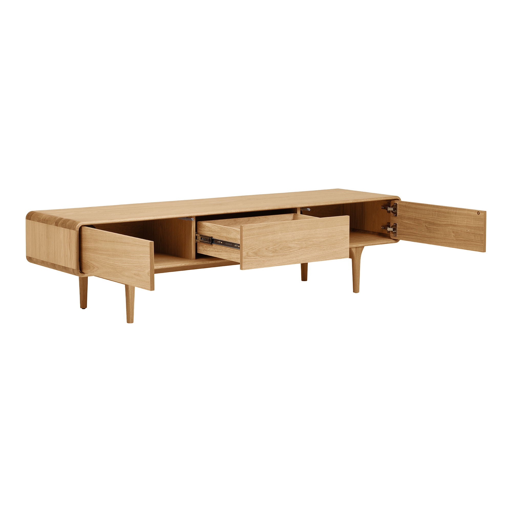 Darwin TV bench - TV bench, oak 180x45x45 cm