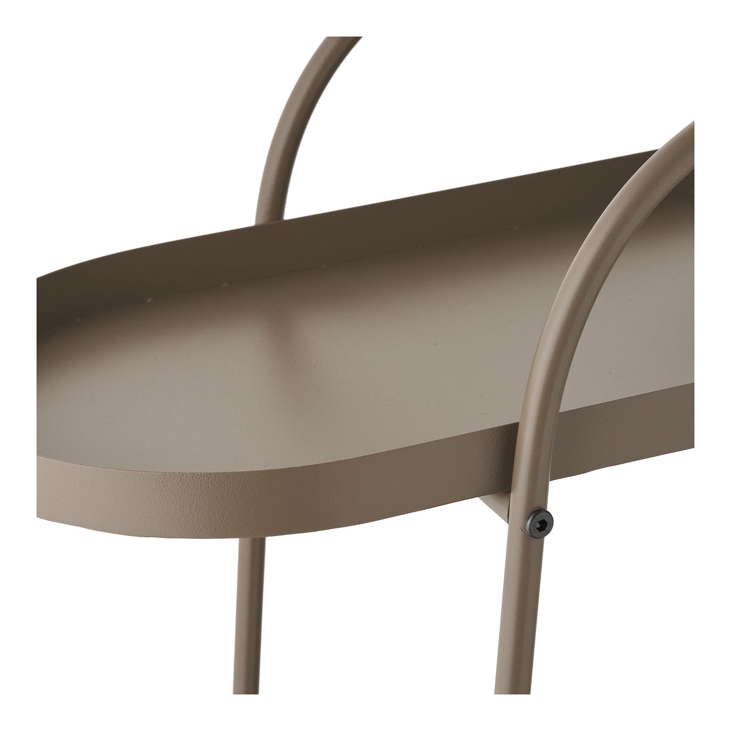 Empoli bar trolley - bar trolley, 2 shelves, steel, brown 27.5x60x64 cm