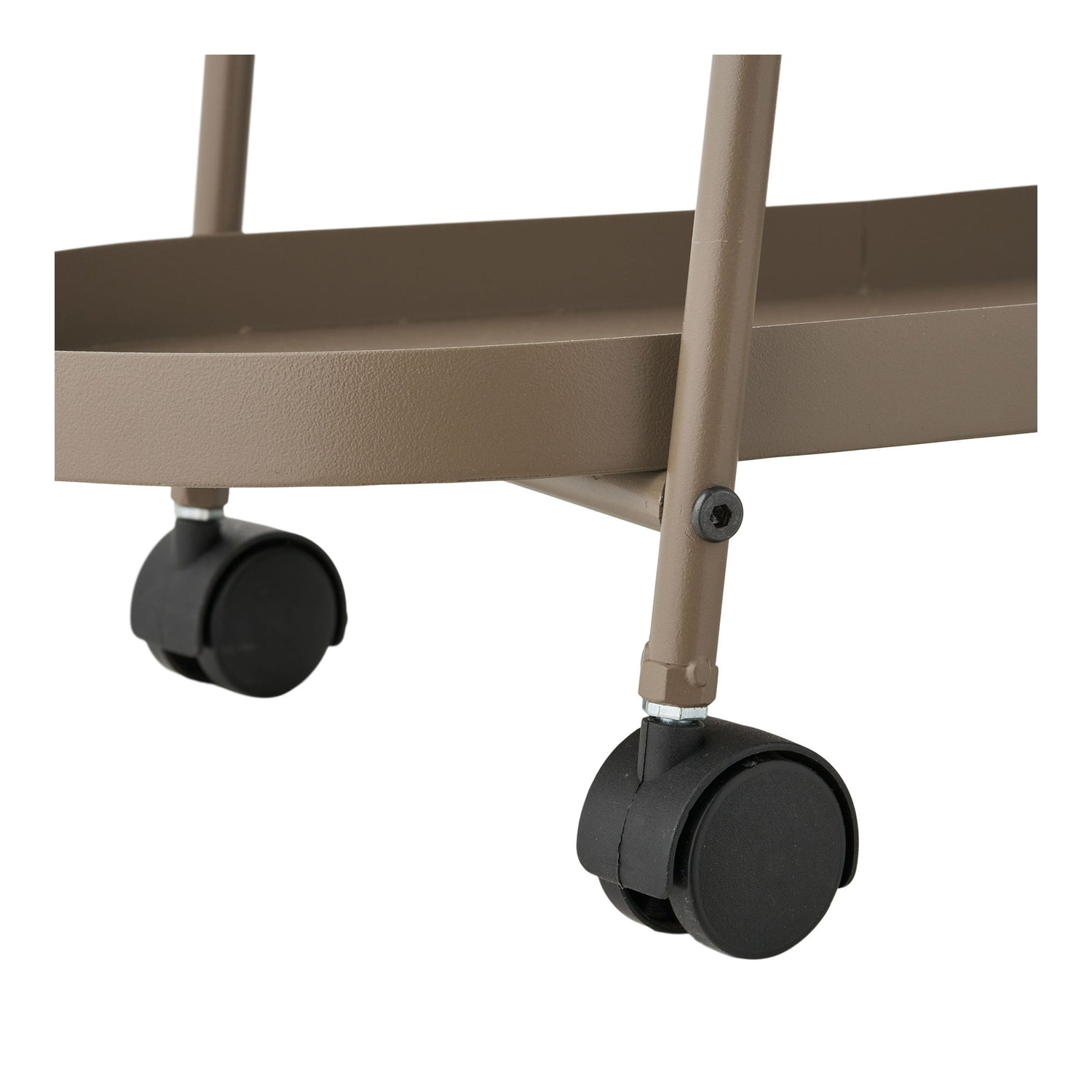 Empoli bar trolley - bar trolley, 2 shelves, steel, brown 27.5x60x64 cm