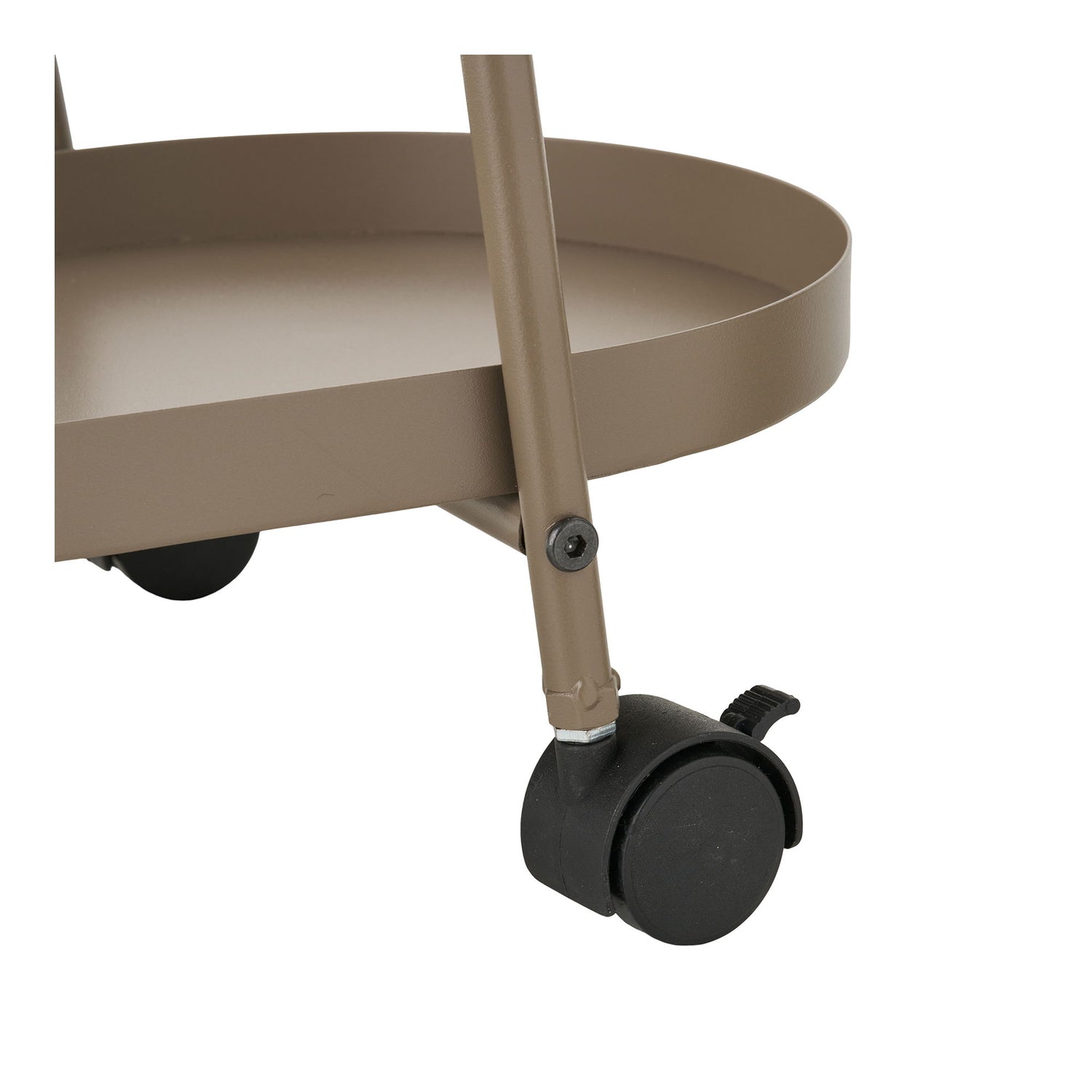 Empoli bar trolley - bar trolley, 2 shelves, steel, brown 27.5x60x64 cm