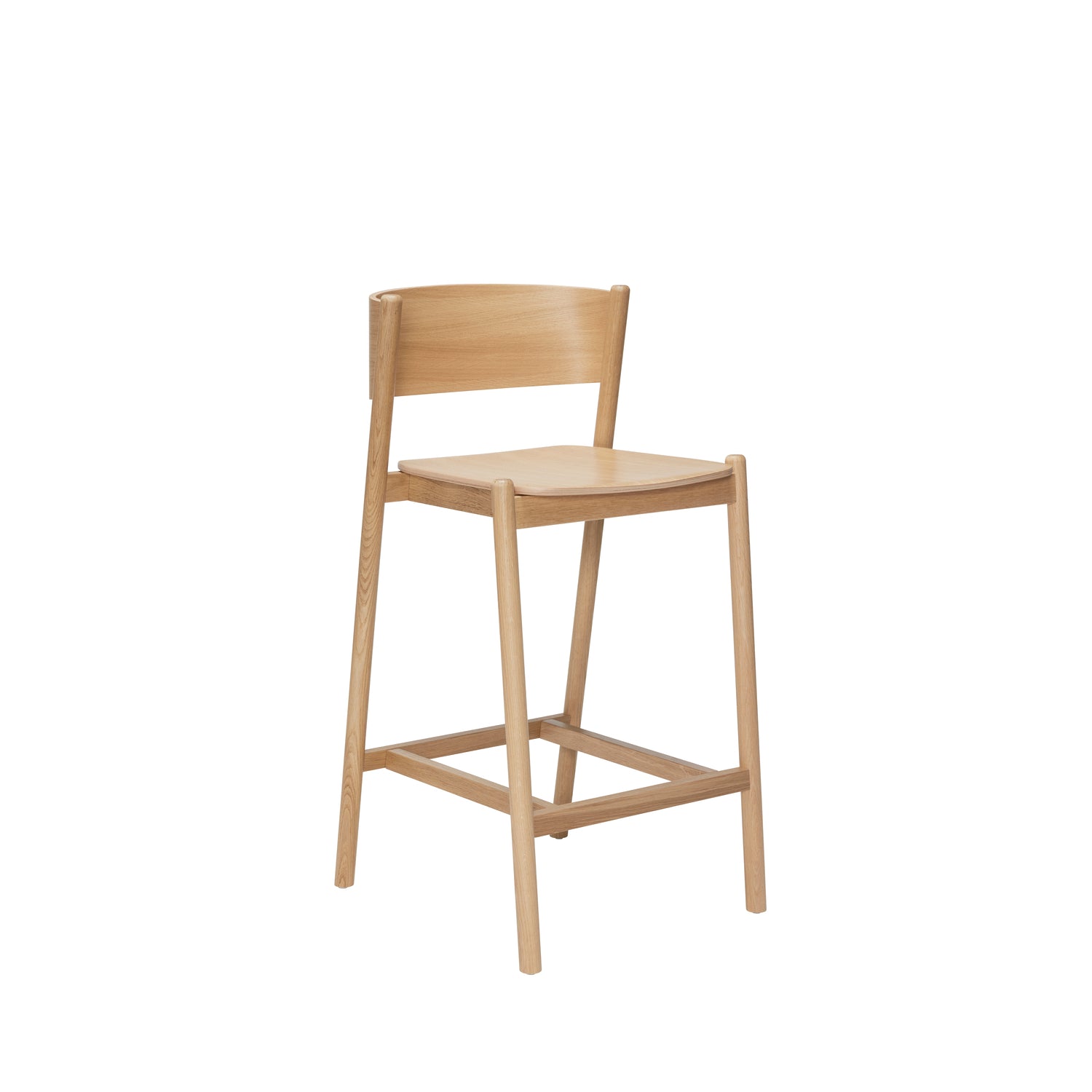 Oblique Barstool Natural - 50x55xh103cm