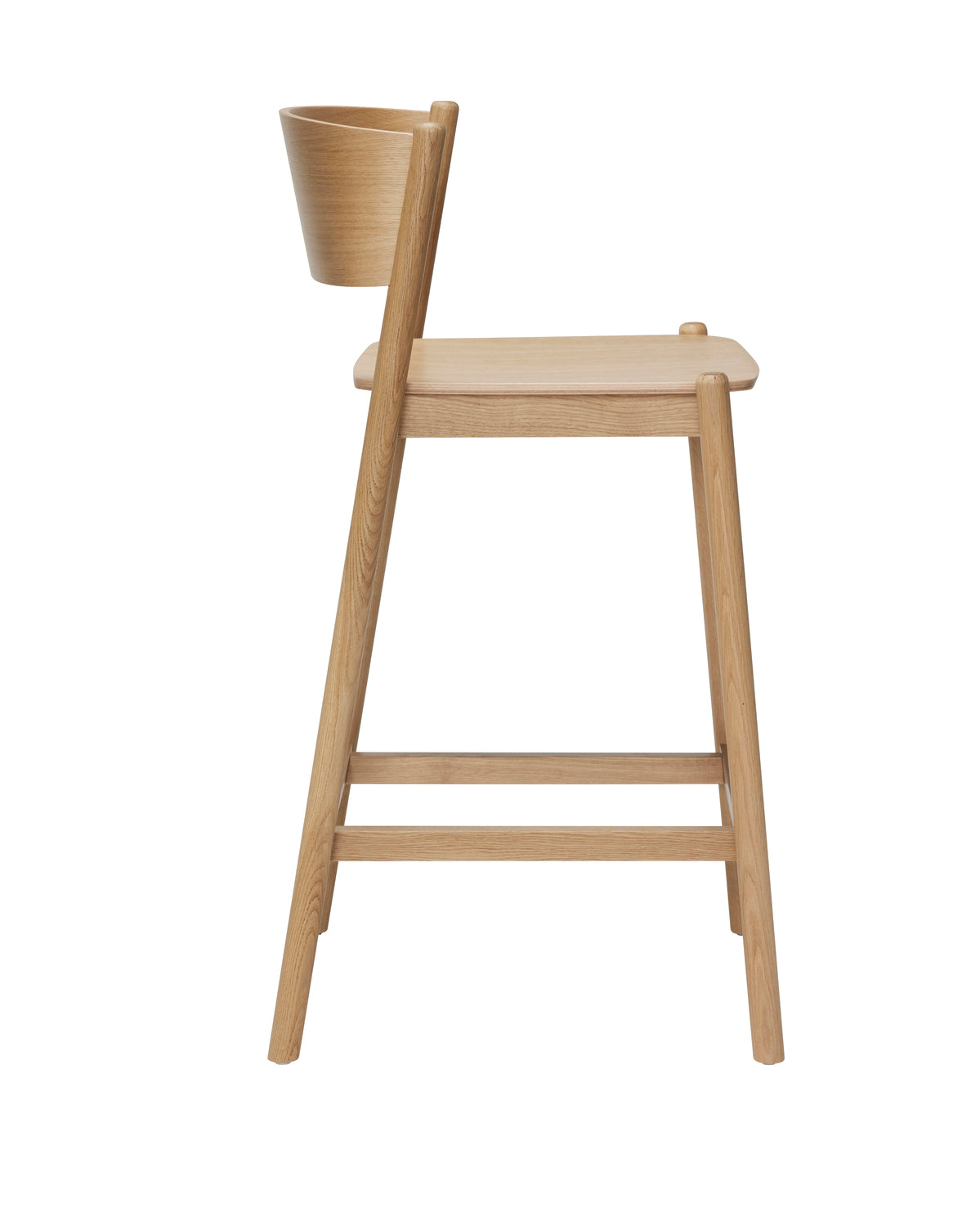 Oblique Barstool Natural - 50x55xh103cm