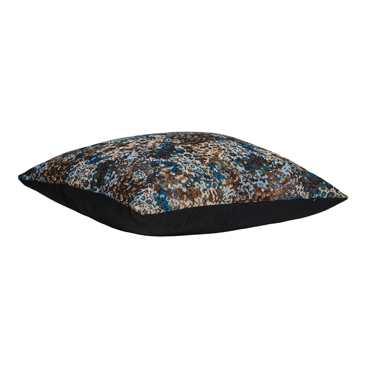 Blossom pillow - pillow, blue/brown mix 45x45 cm