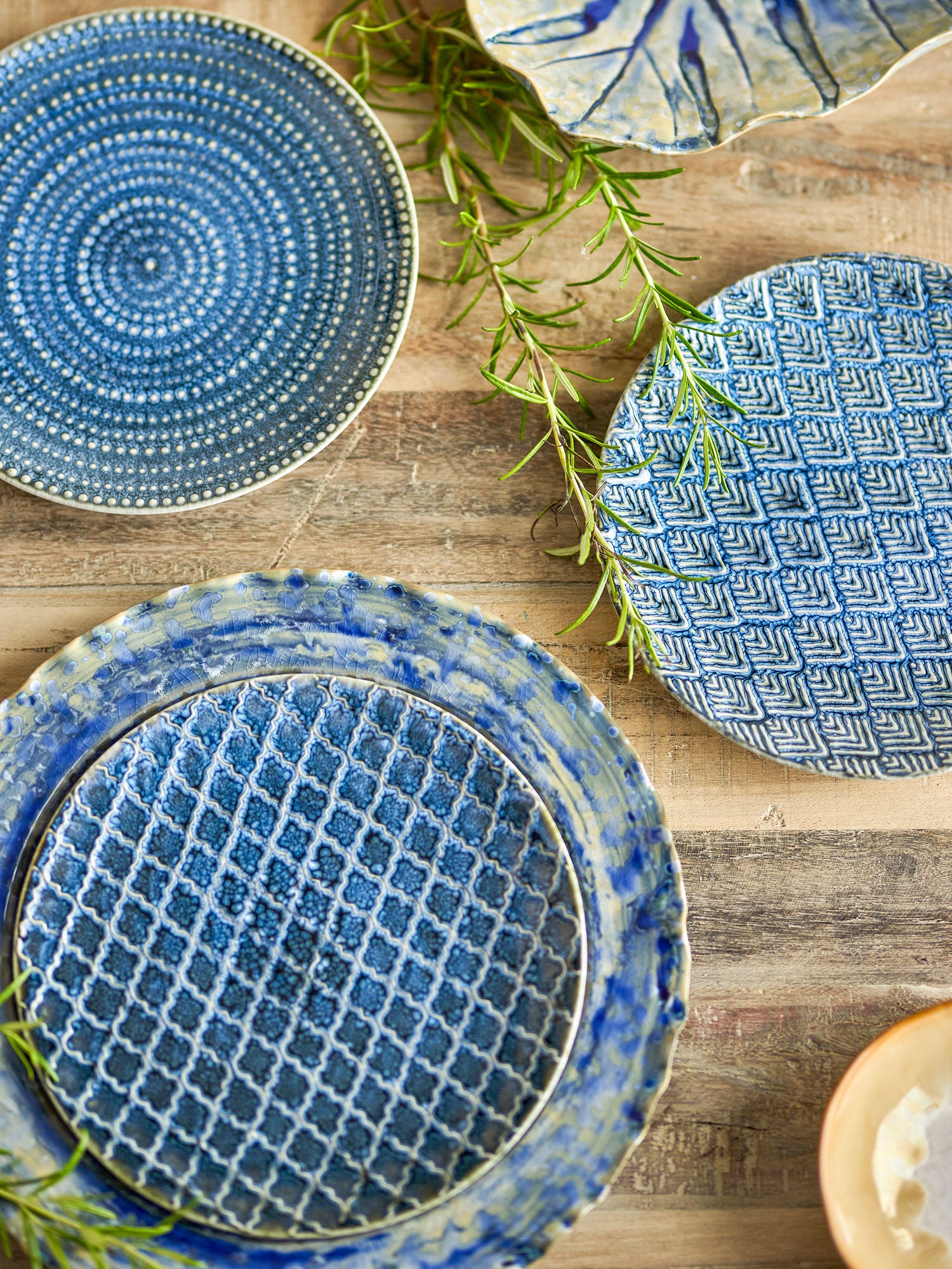 Creative Collection Elanor Plate, Blue, Stoneware