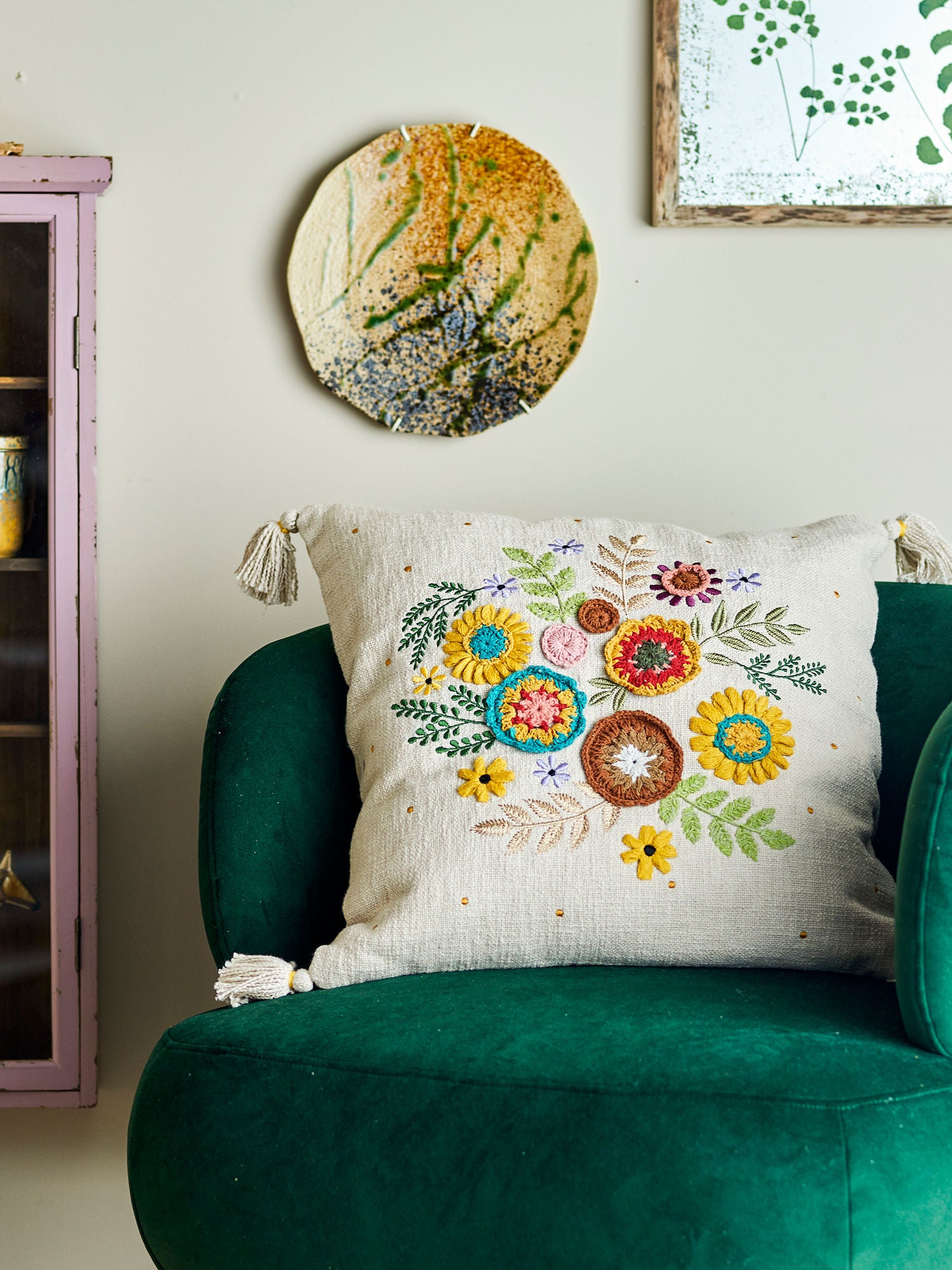 Creative Collection Pico Cushion, Nature, Cotton