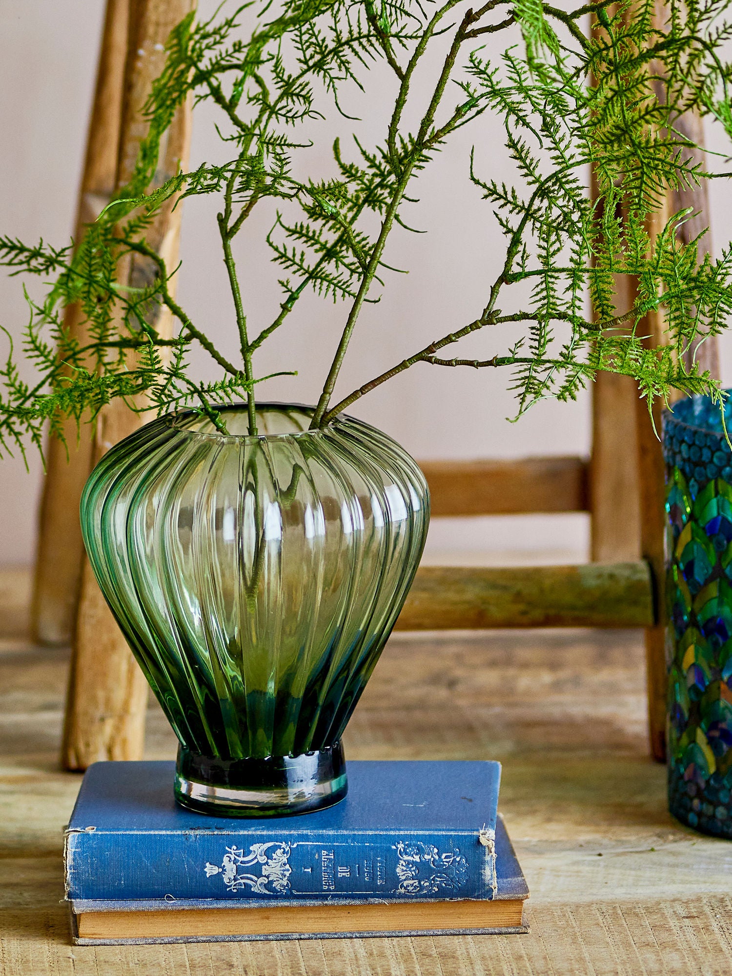 Creative Collection Reeve Vase, Green, Glass