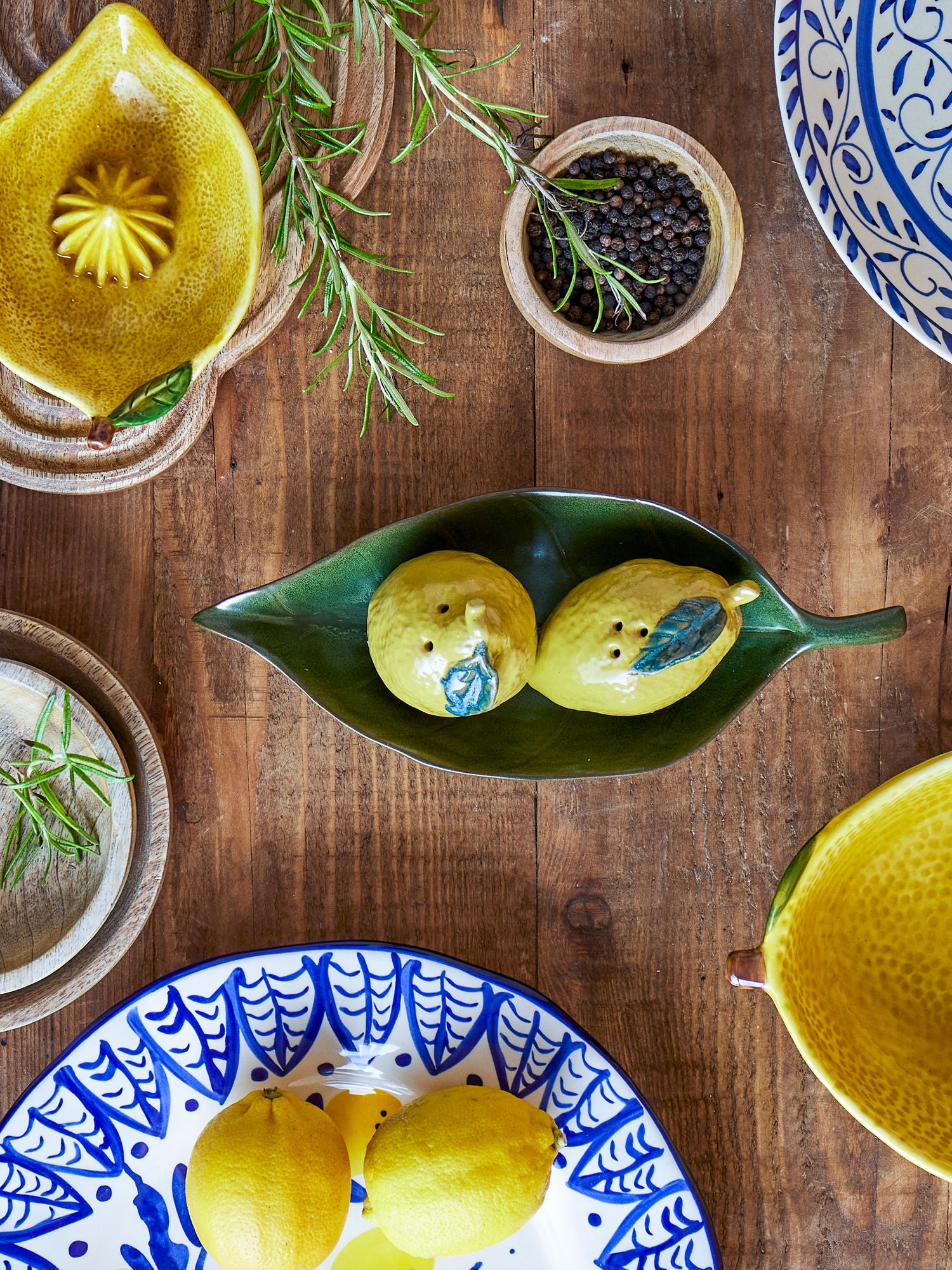 Creative Collection Limone Salt & Pepper Set, Yellow, Stoneware