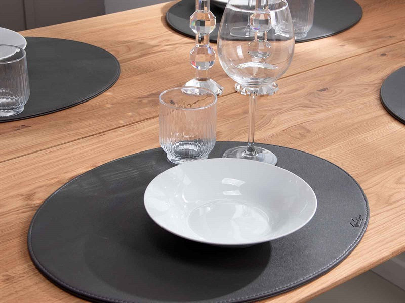 Oval cover wipes // black PU - HARD