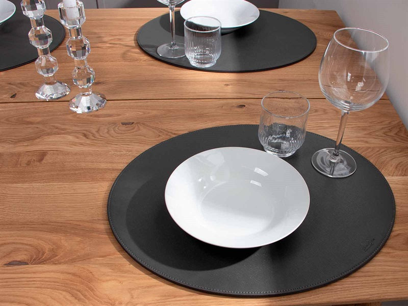 Oval cover wipes // black PU - HARD