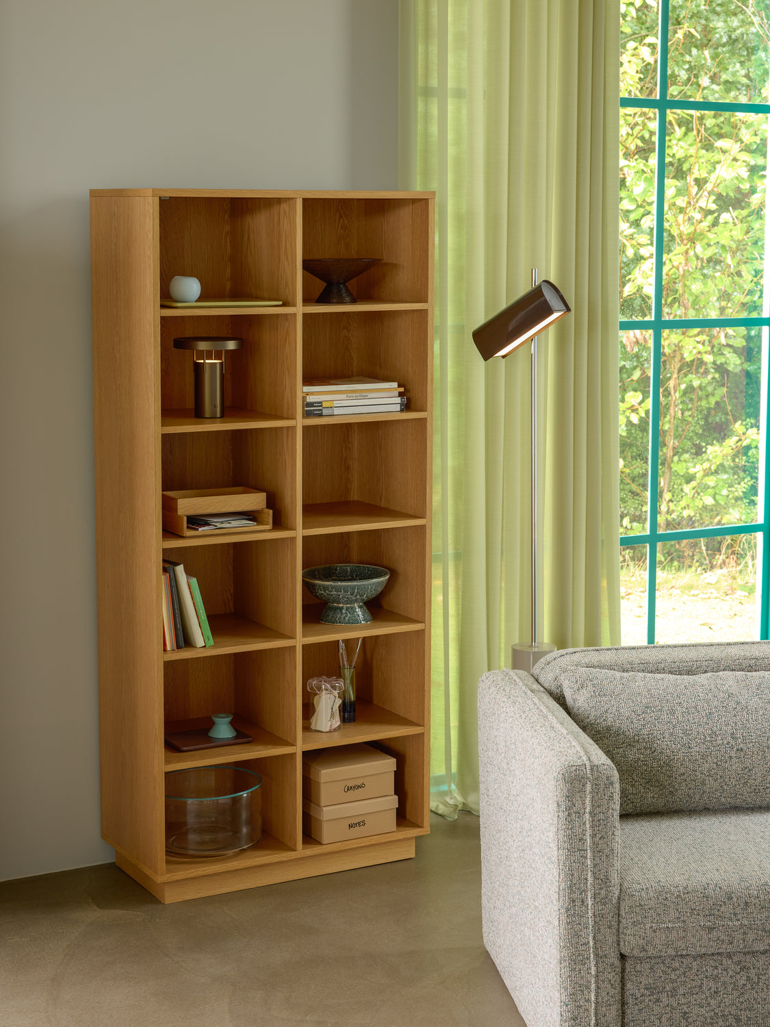 Disco Bookcase Large Natural - 80x30xh180cm