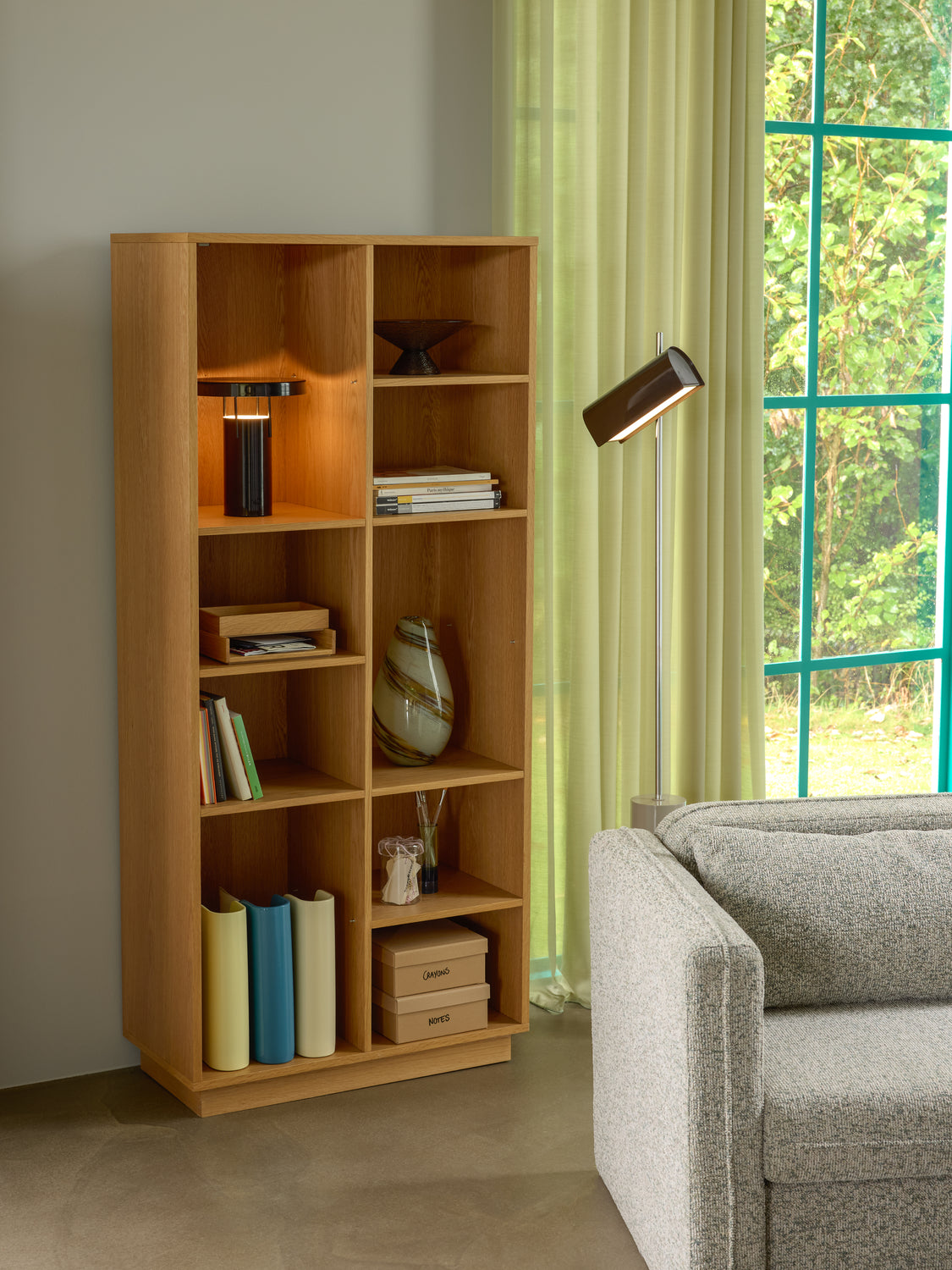 Disco Bookcase Large Natural - 80x30xh180cm