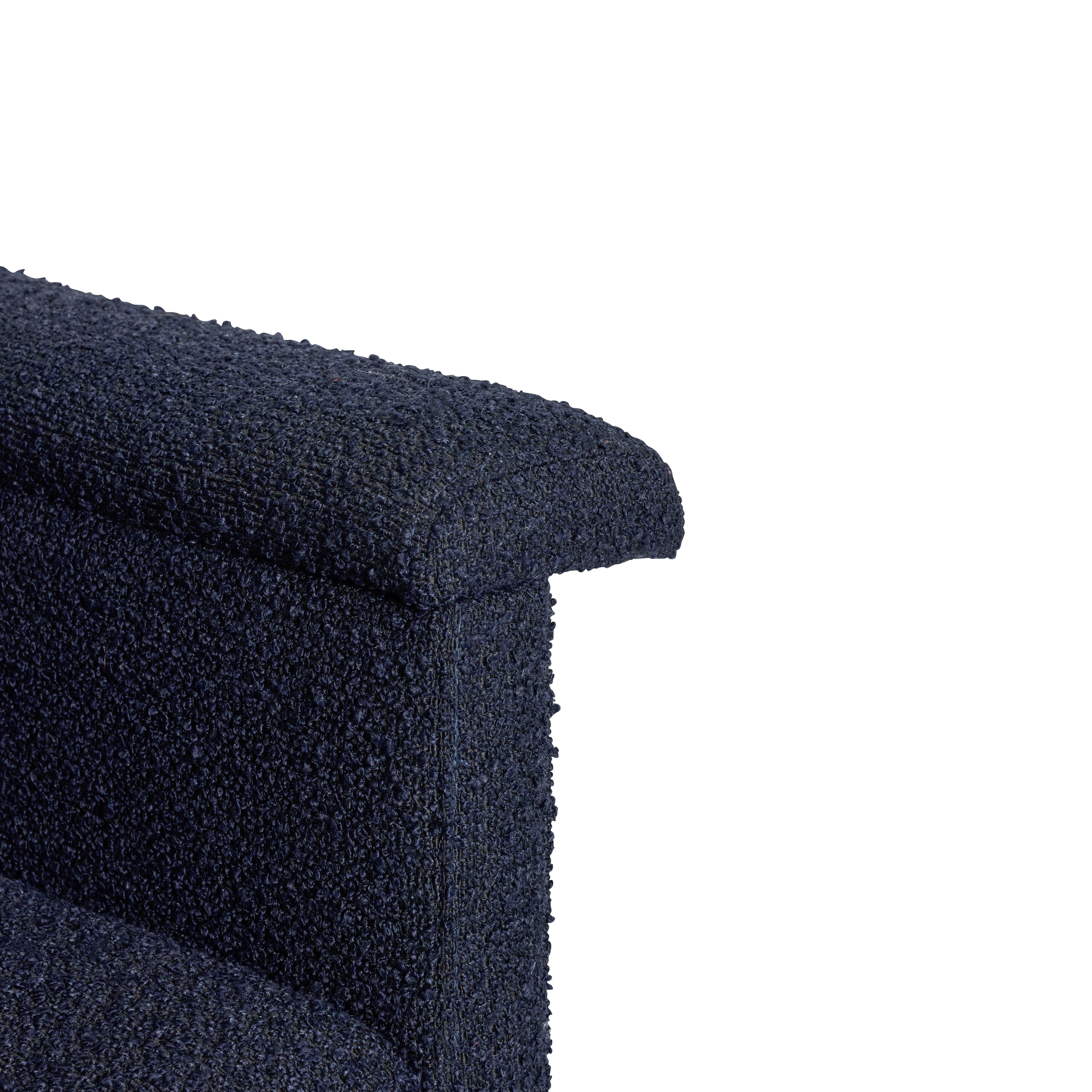Softy Lounge chair Dark blue (set of 2) - 96x73xh78cm, 76x55xh35cm