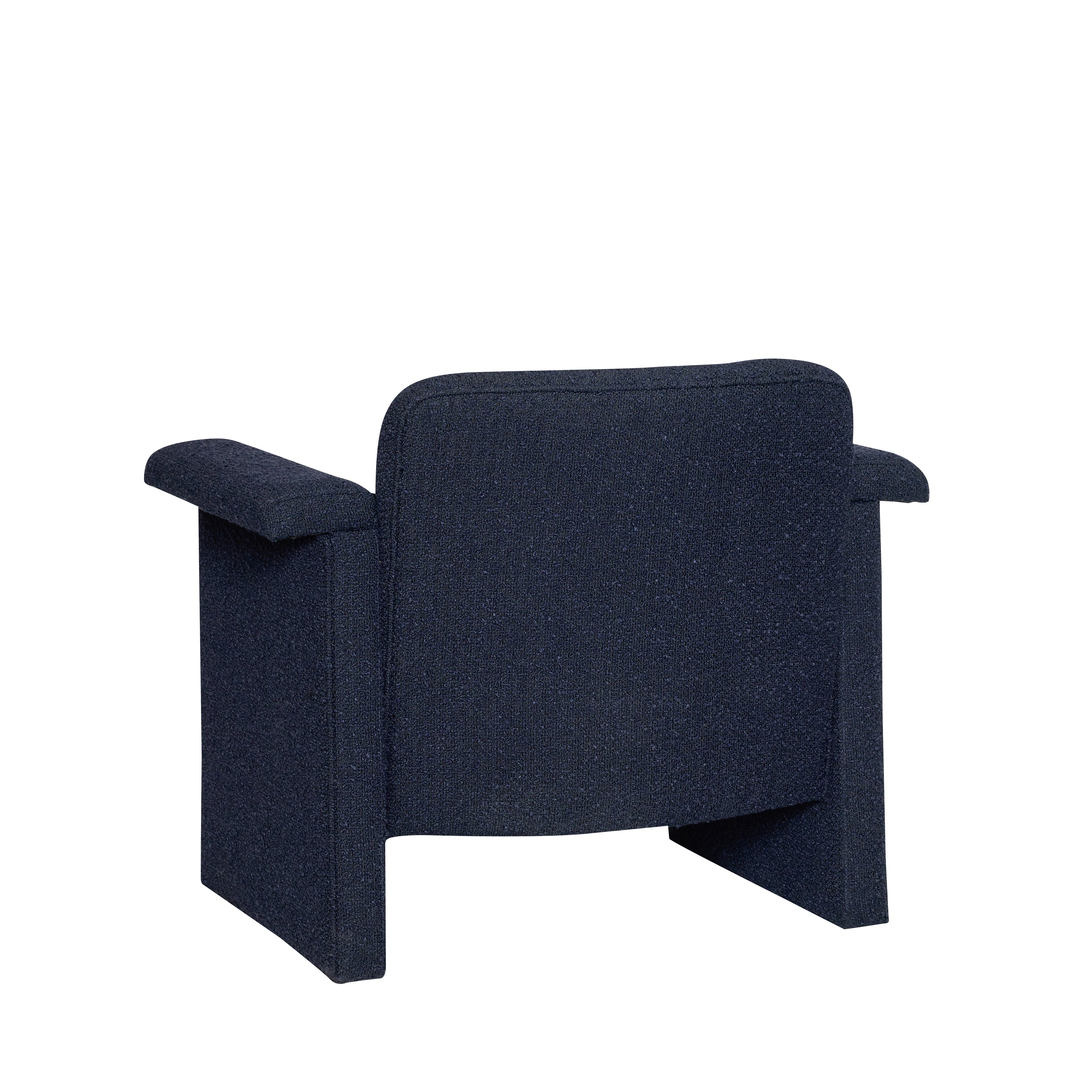 Softy Lounge chair Dark blue (set of 2) - 96x73xh78cm, 76x55xh35cm