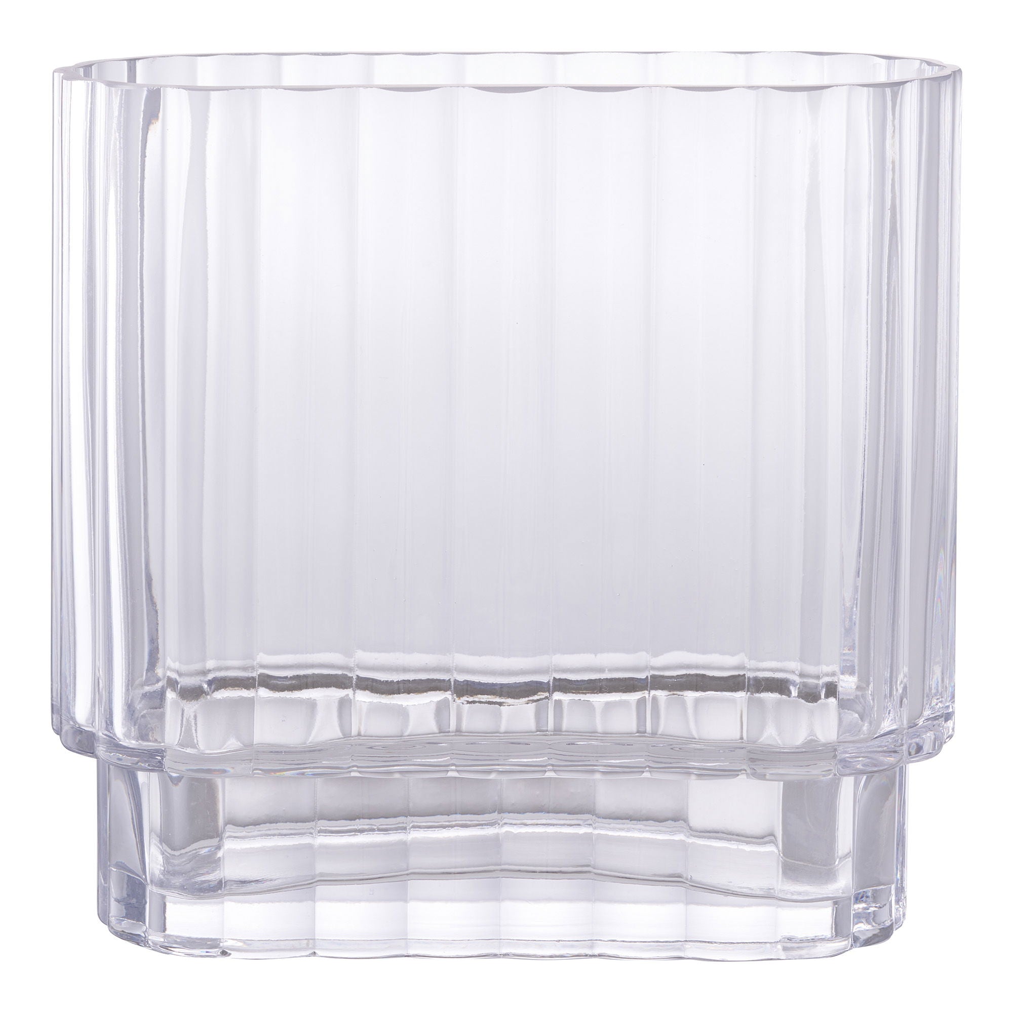 Vase, glass, clear<br>20x9x19.5 cm